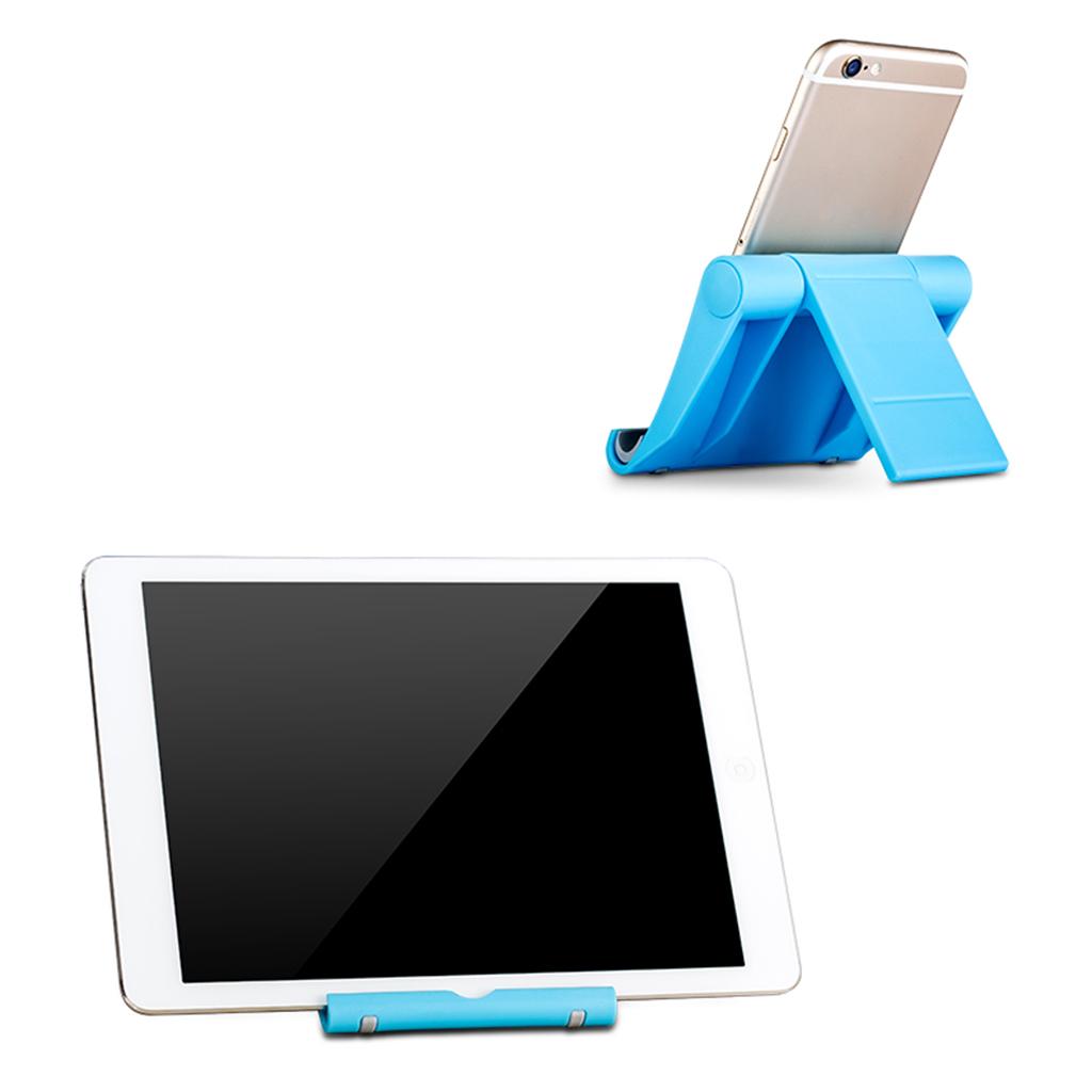 Mini Folding Multi-Angle Office Phone Holder Support Adapter Non-slip Blue