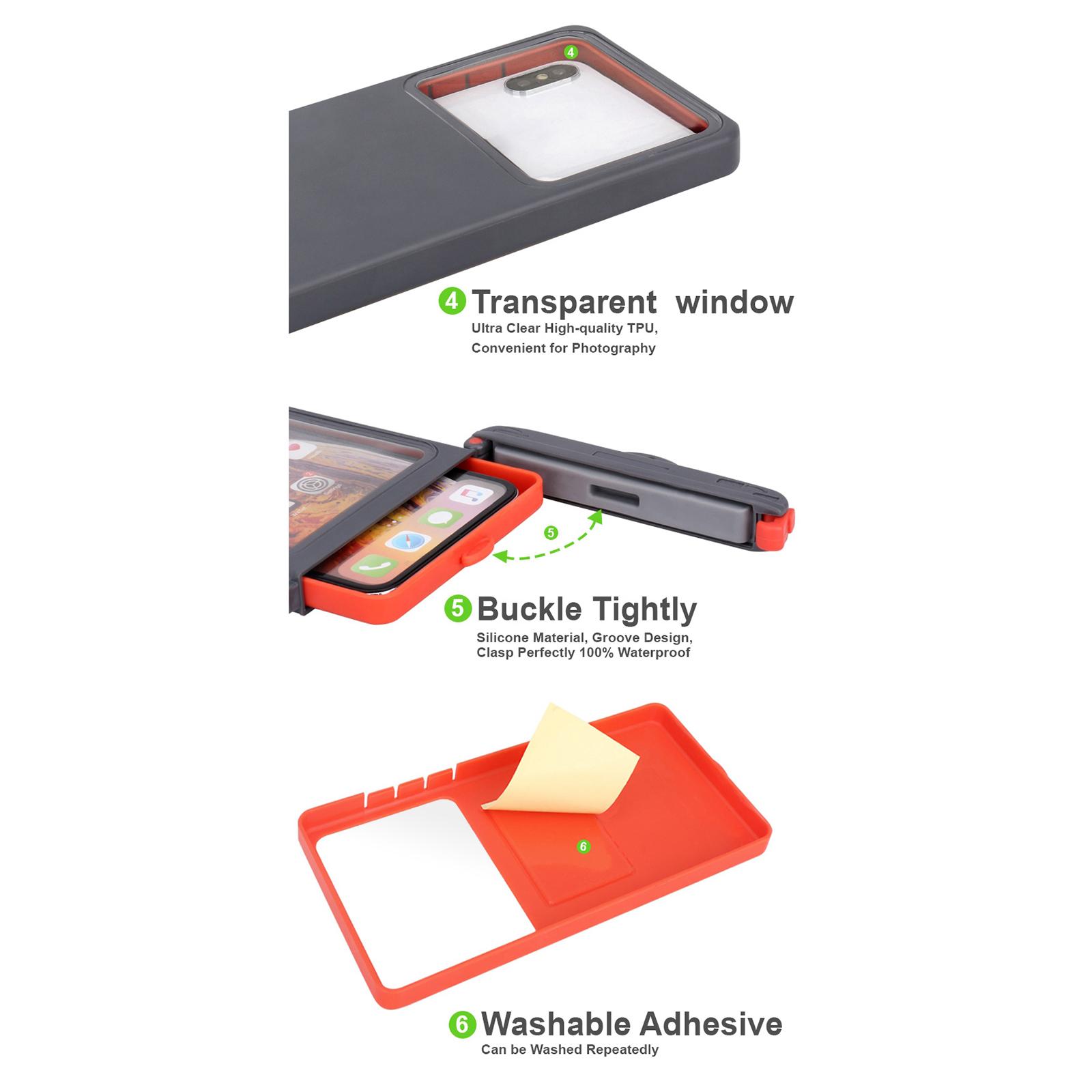 Swimming Phone Bags Diving Waterproof Case Swim for iPhone XS Grey