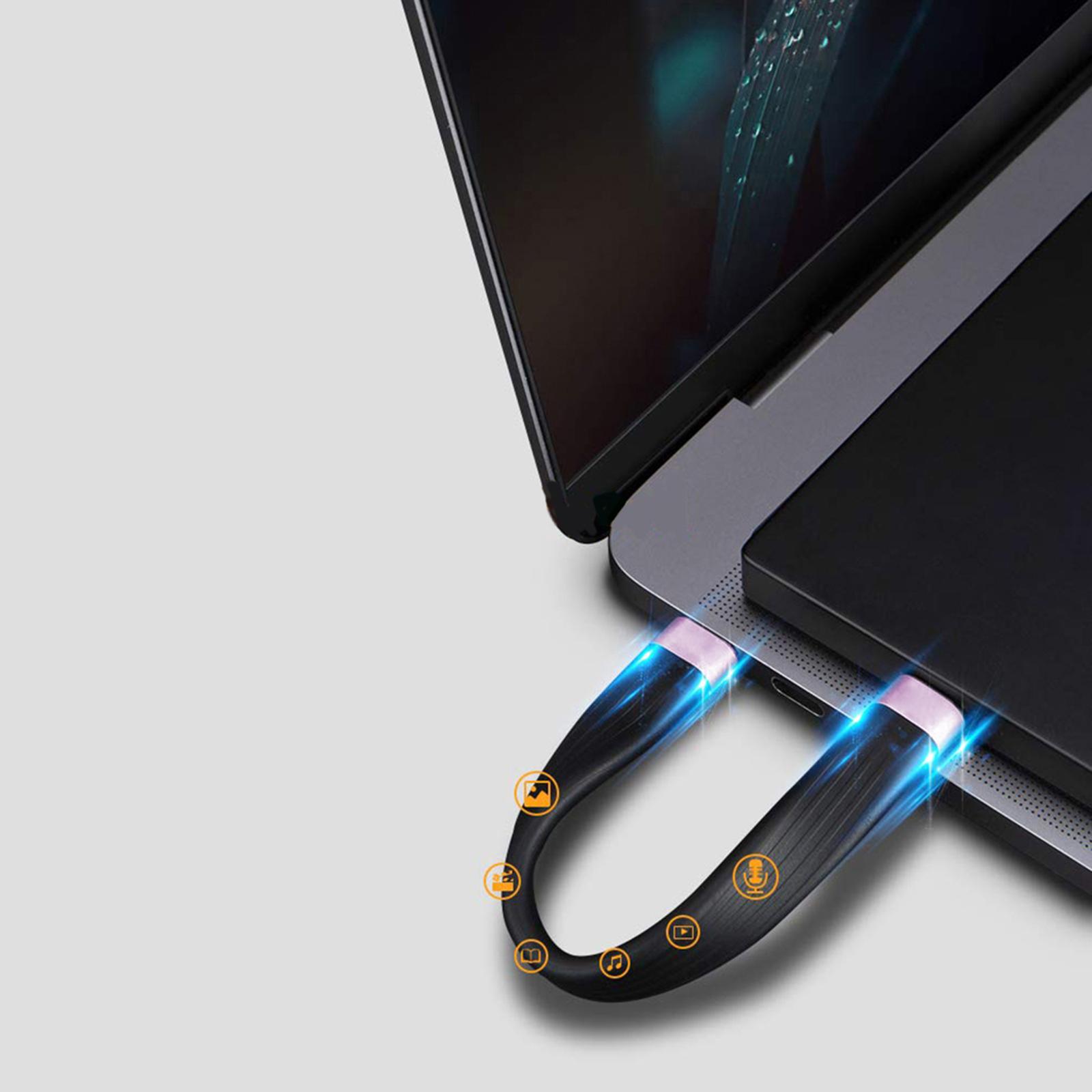 Short USB C Cable 100W charge 8k for 4/3