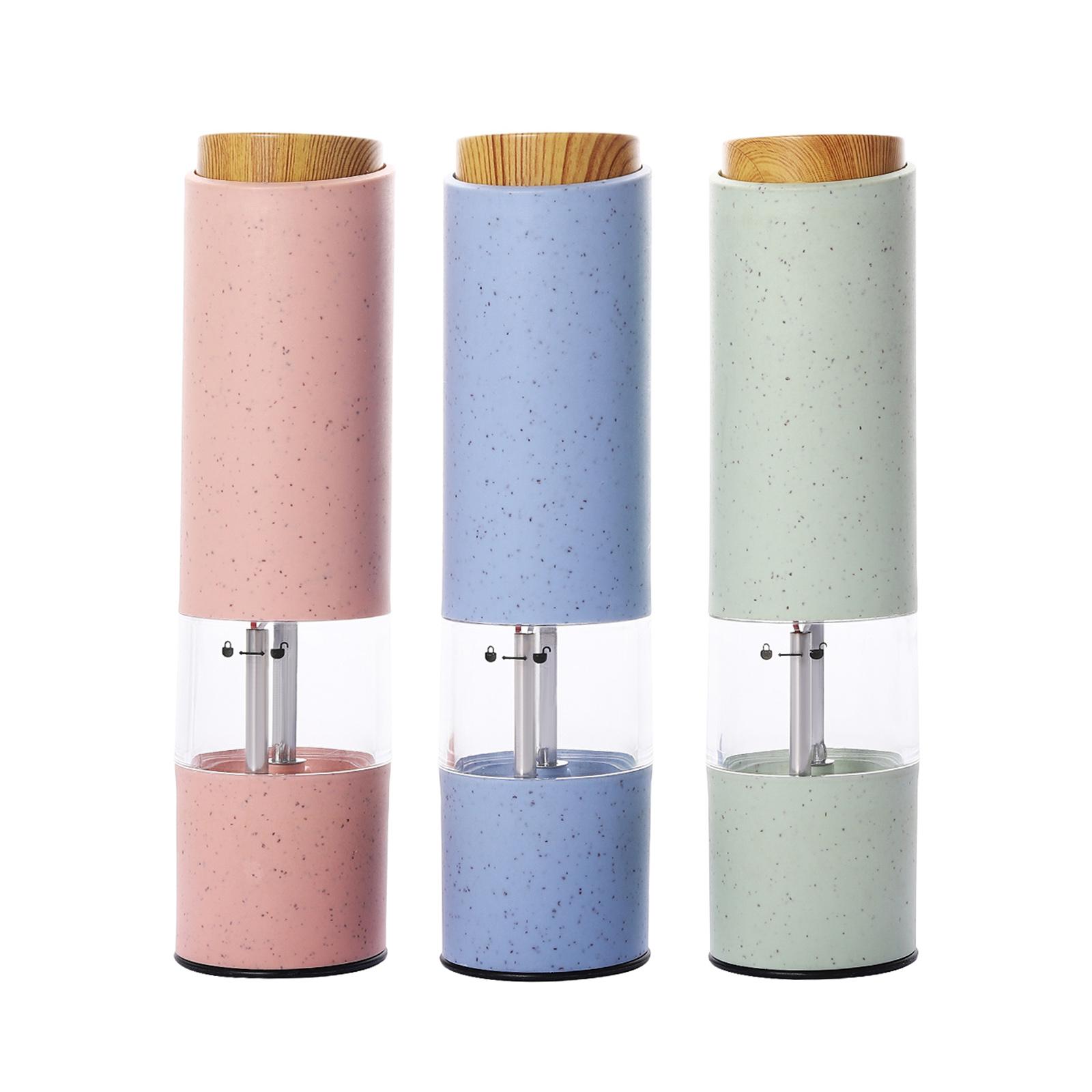 Automatic Electric Salt and Pepper Mill Shaker Salt Miller Crusher Pink