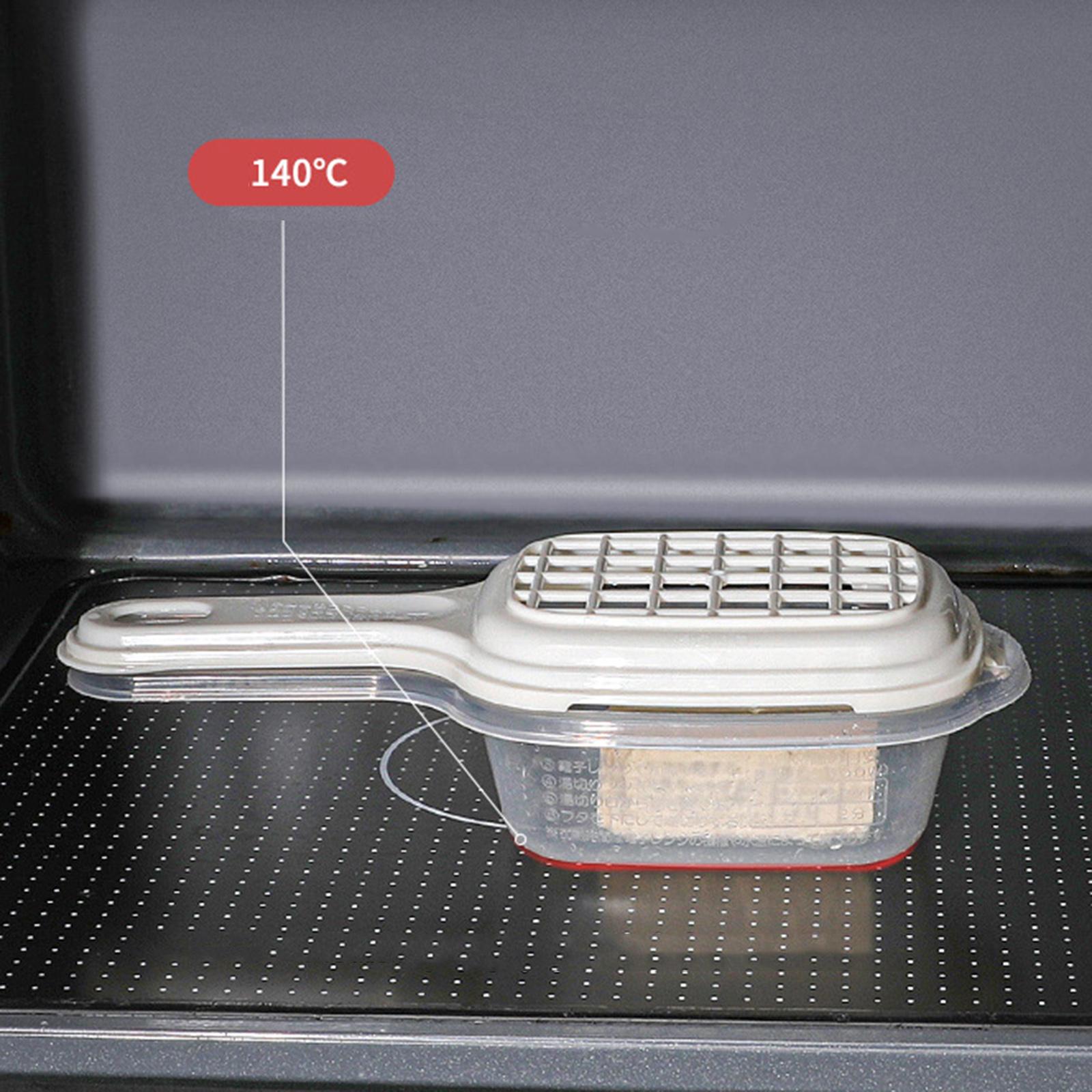 2x Japan New Year Cake Heating Box Steaming Container Microwave Oven White