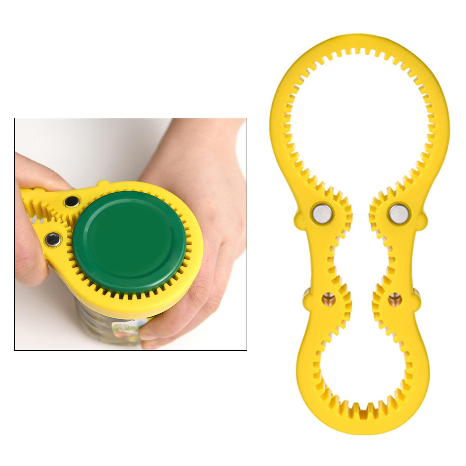 Soda Drink Jar Bottle Opener Quick Easy Beer Bottle Lid Opener Yellow