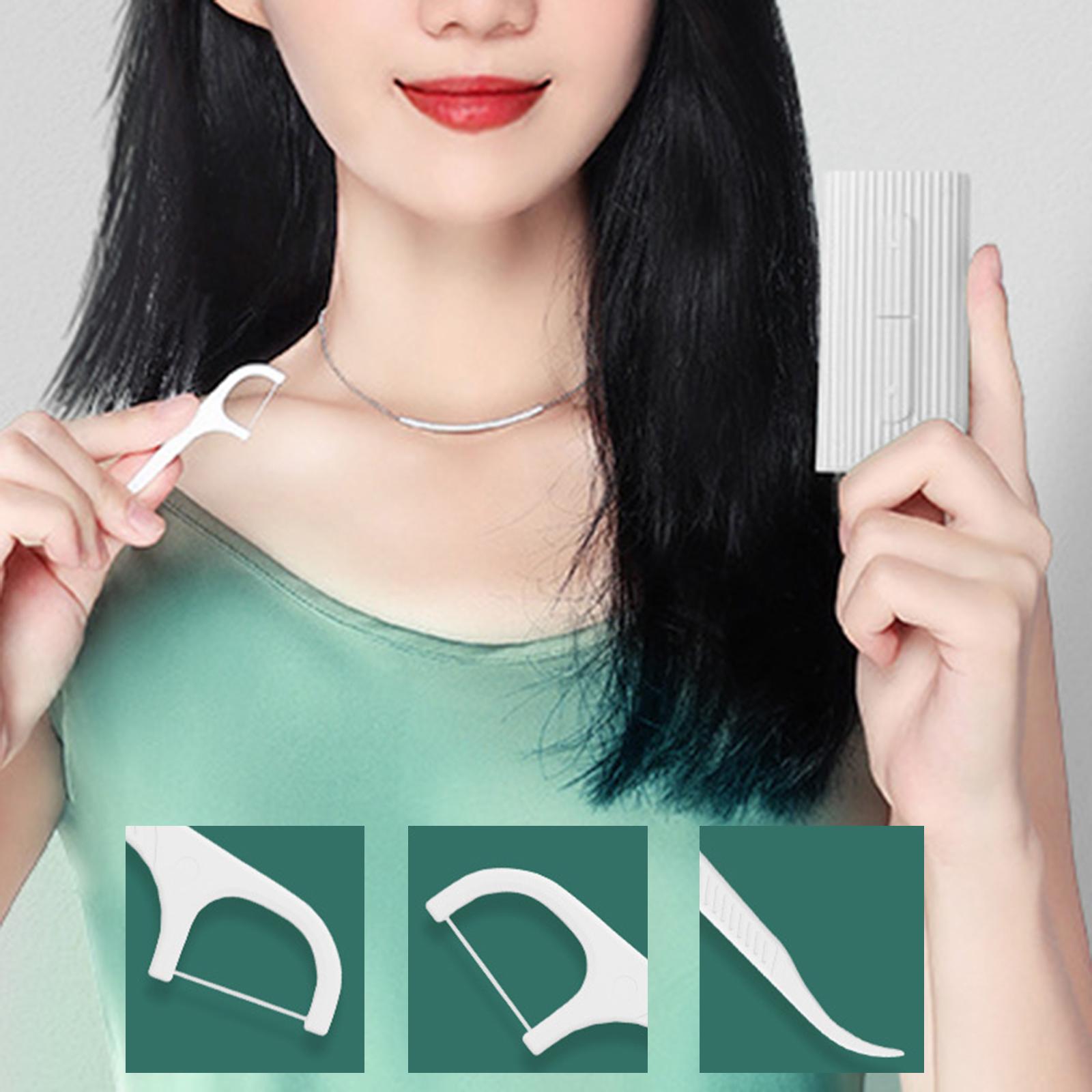 household Floss Carrying Case Flosser Dispenser household Picks for Hotel White