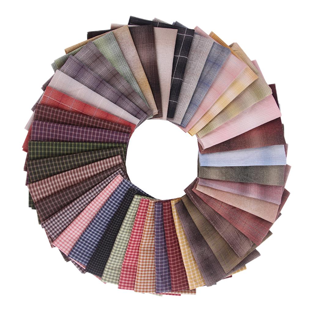 Cotton Plaid Fabric Squares