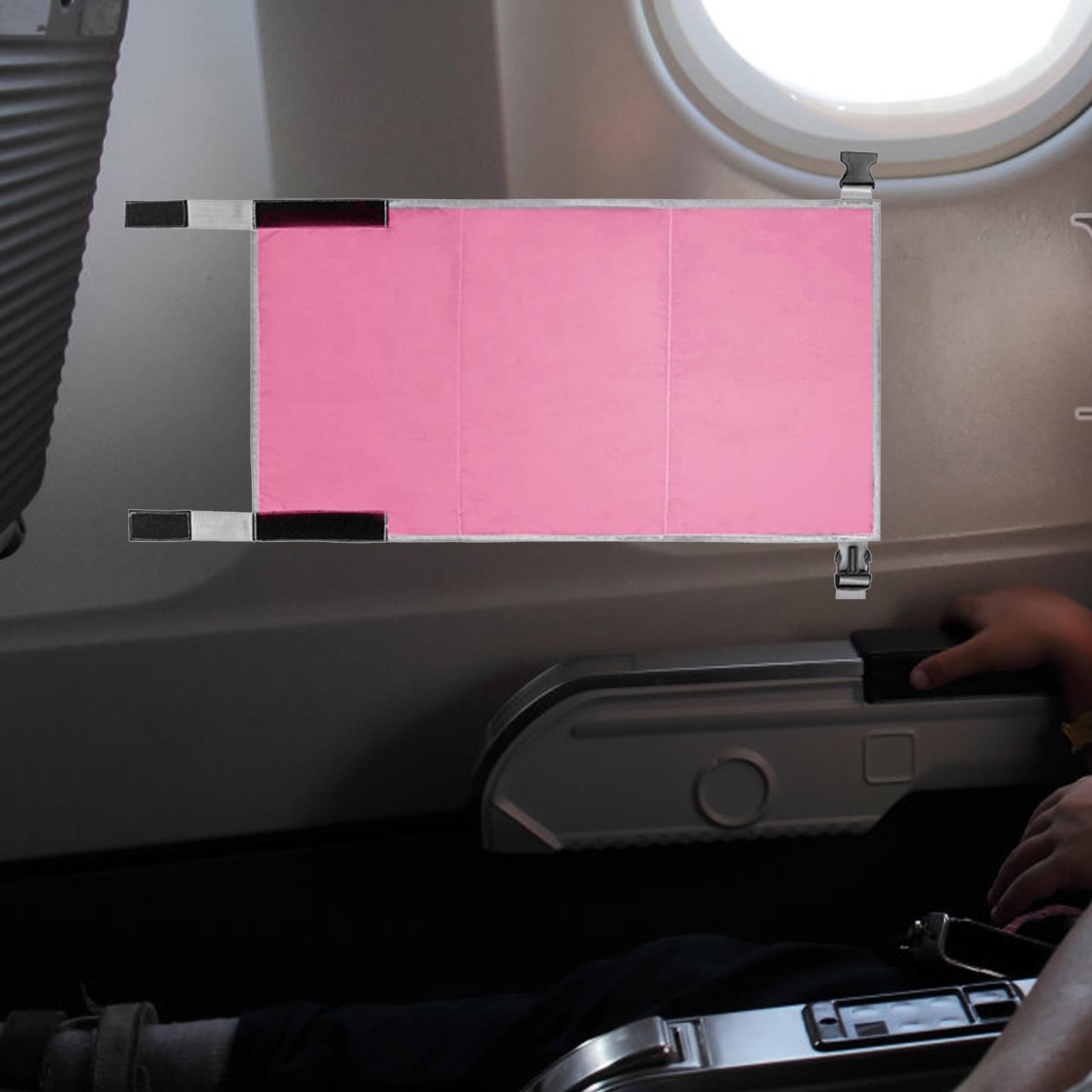 Airplane Seat Extender Foot Leg Rest Foldable Compact Kids Airplane Footrest pink