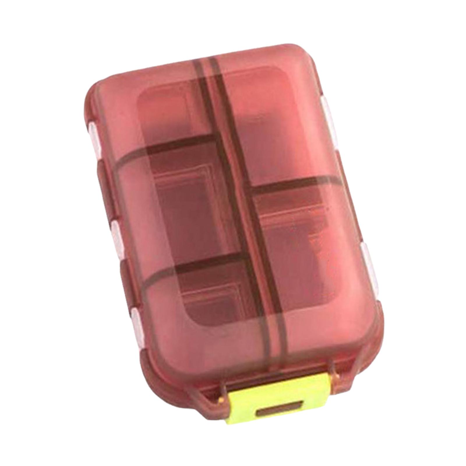 Travel Pill Organizer Small Pill Box for Hold Daily Pill Red