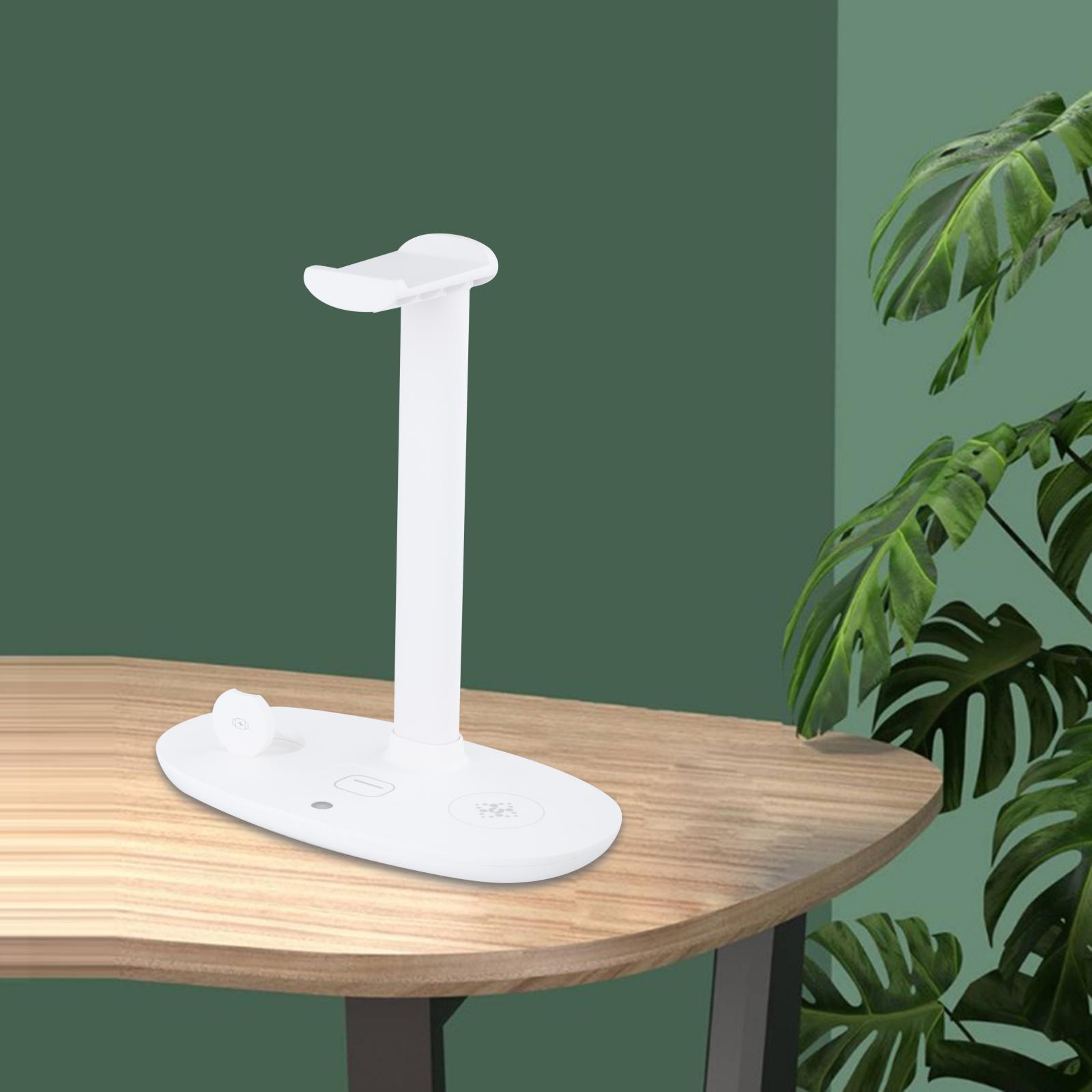 4in1 Wireless Charging Station 15W Magnetic Dock Charger for Earphone white