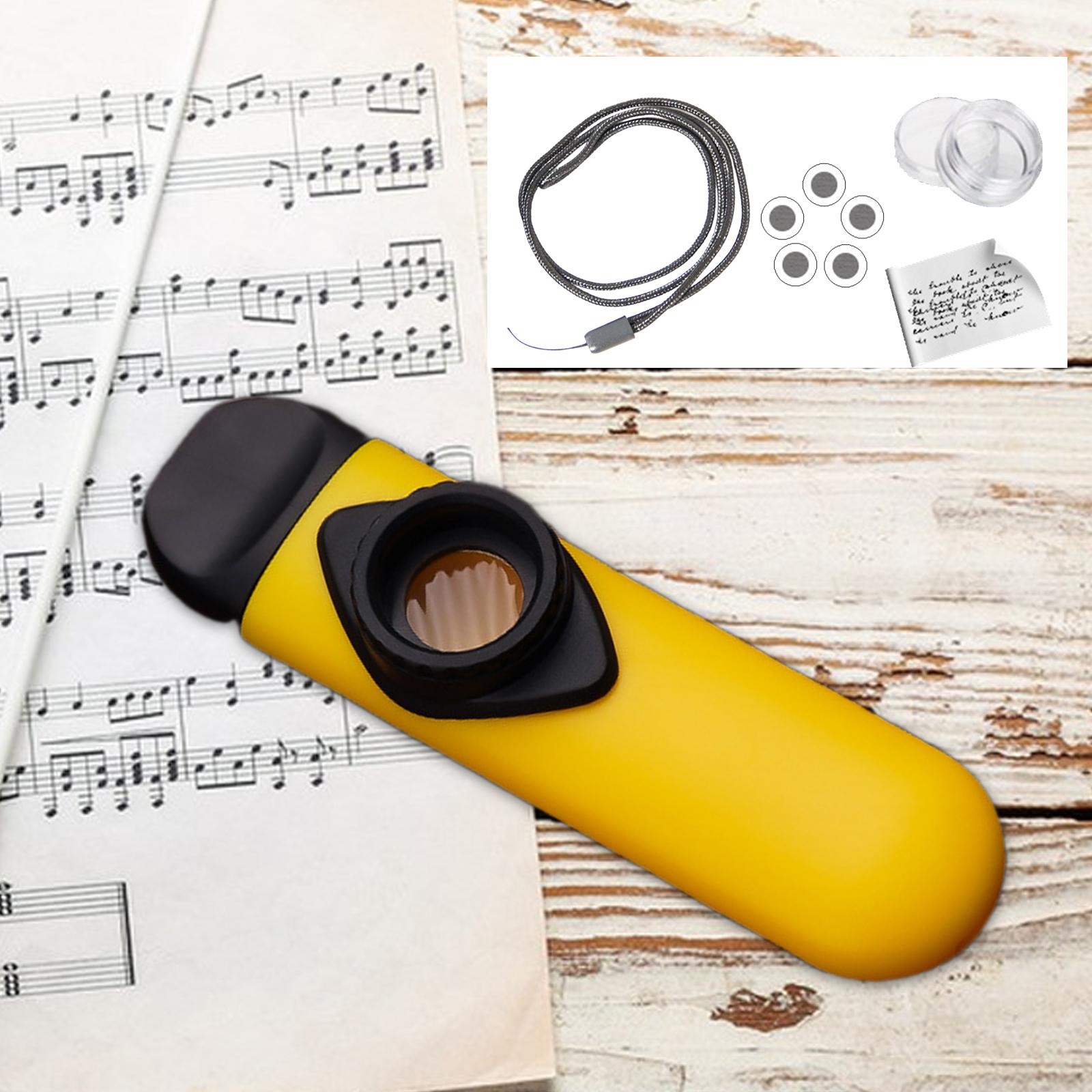 Kids Kazoo Portable Professional Music Accompaniment Easy to Learn Harmonica Yellow