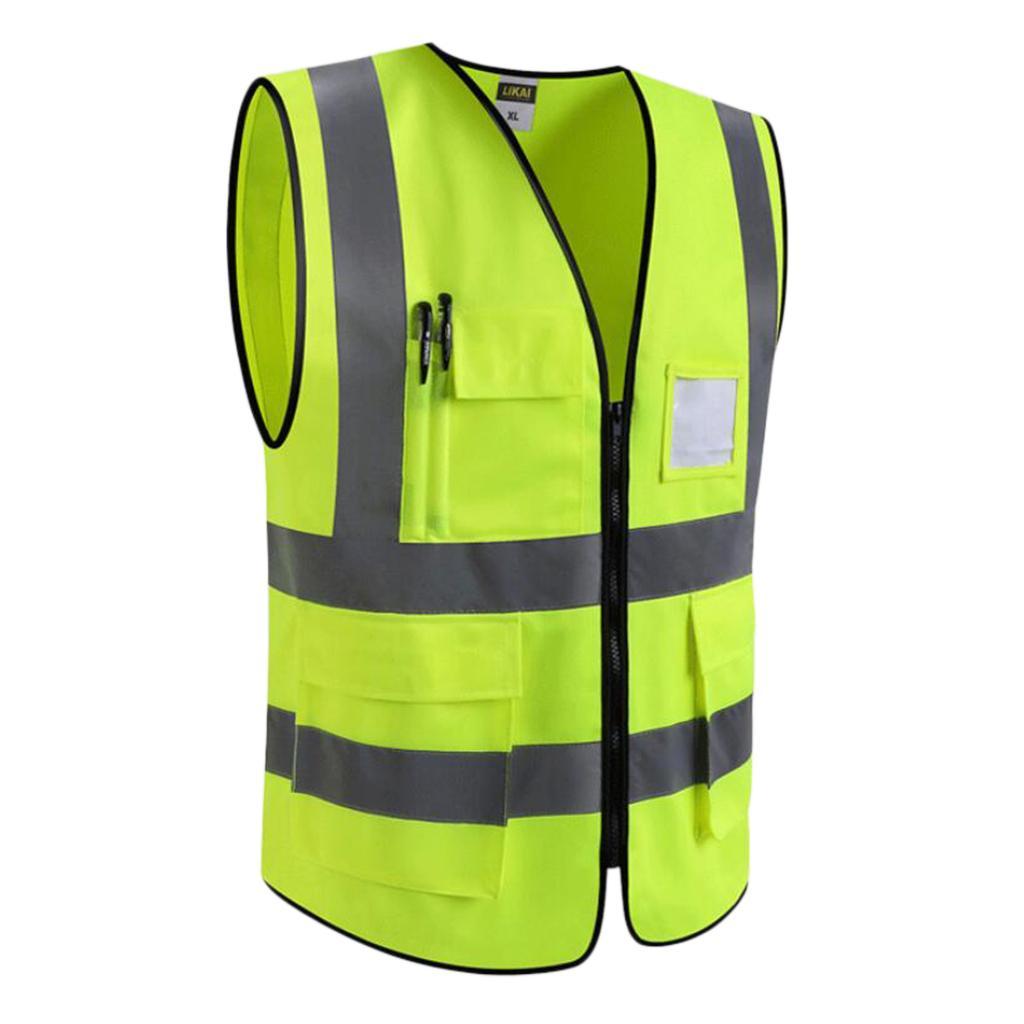 Blue Safety Vest With Pockets / Hivizi High Visibility Blue Mesh Safety ...