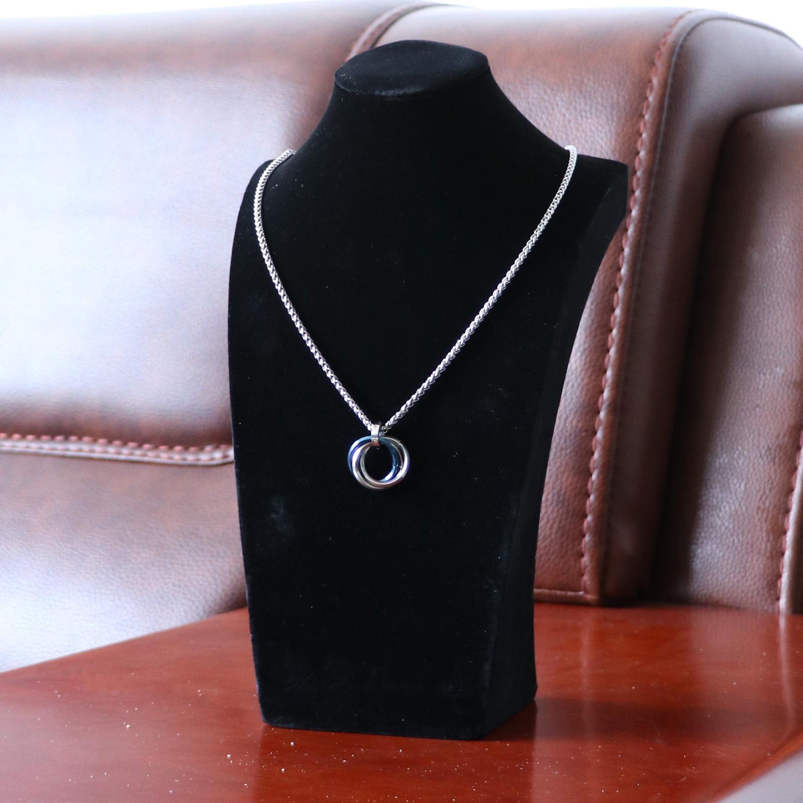 2xNecklace Pendant Display Bust Mannequin Stand Holder Rack 29x17x9.5cm