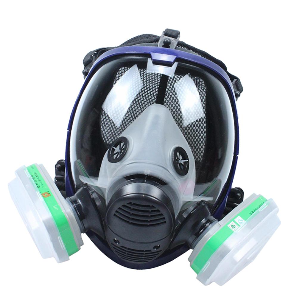 Large View Gas Mask Facepiece Painting With Filter Durable Head-mounted C