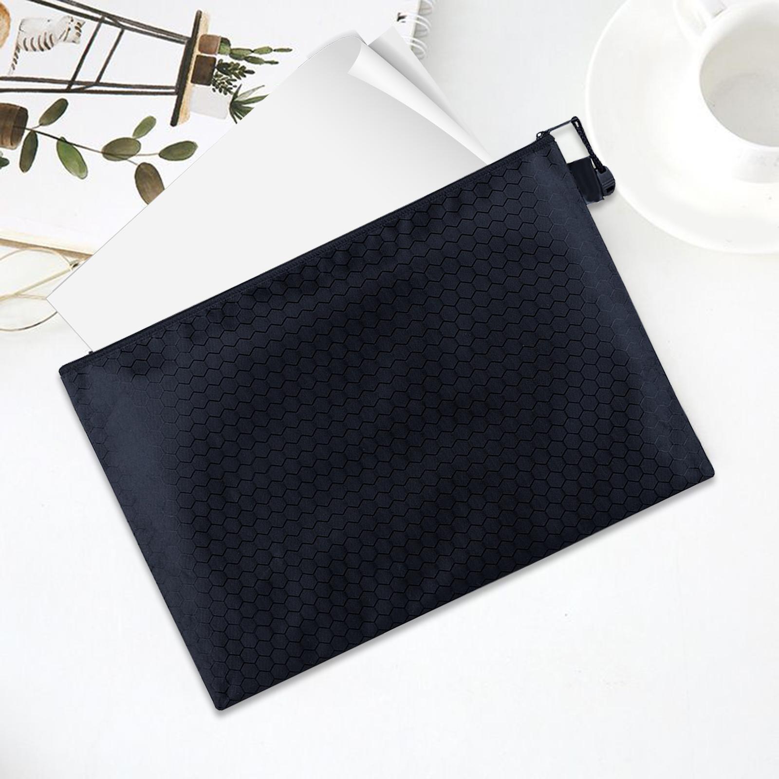 Zipper Pouch B5 Waterproof Zip File Folder for Business Commercial Meeting