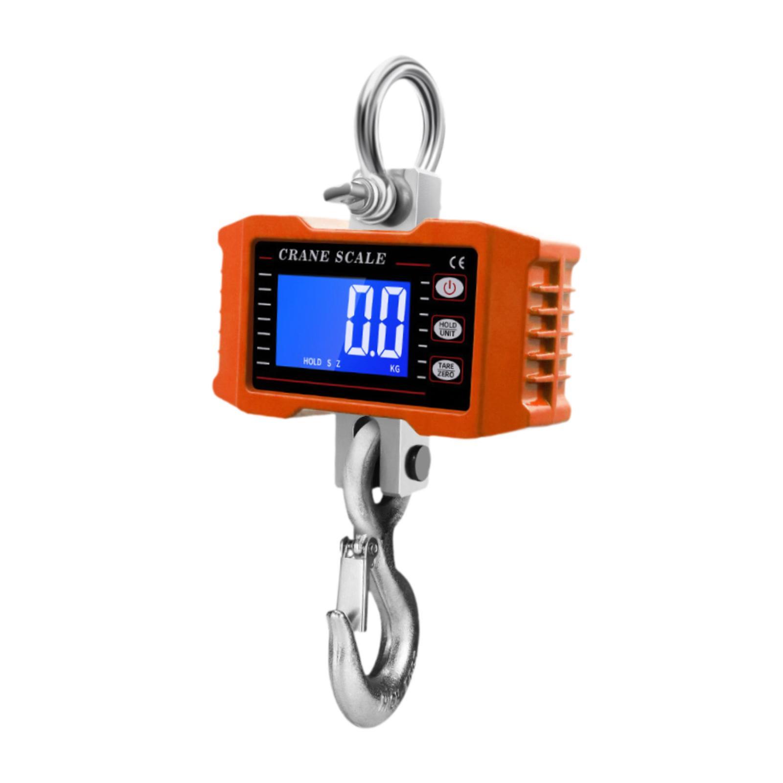 Hanging Scale Construction Household Garage Hunting Site Digital Crane Scale Orange 500kg