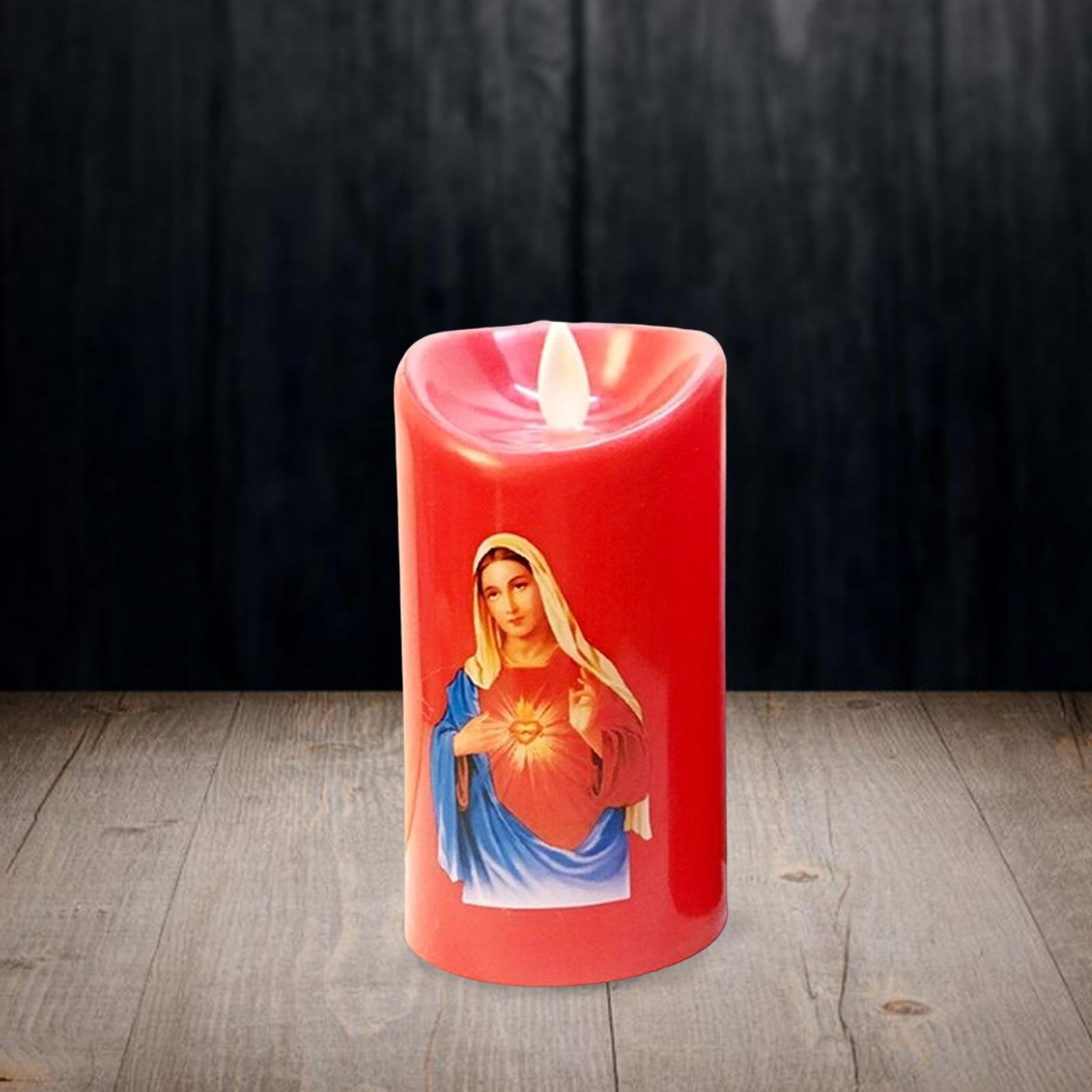 Saint LED Candle Lamp Battery Operated for Christmas Virgin