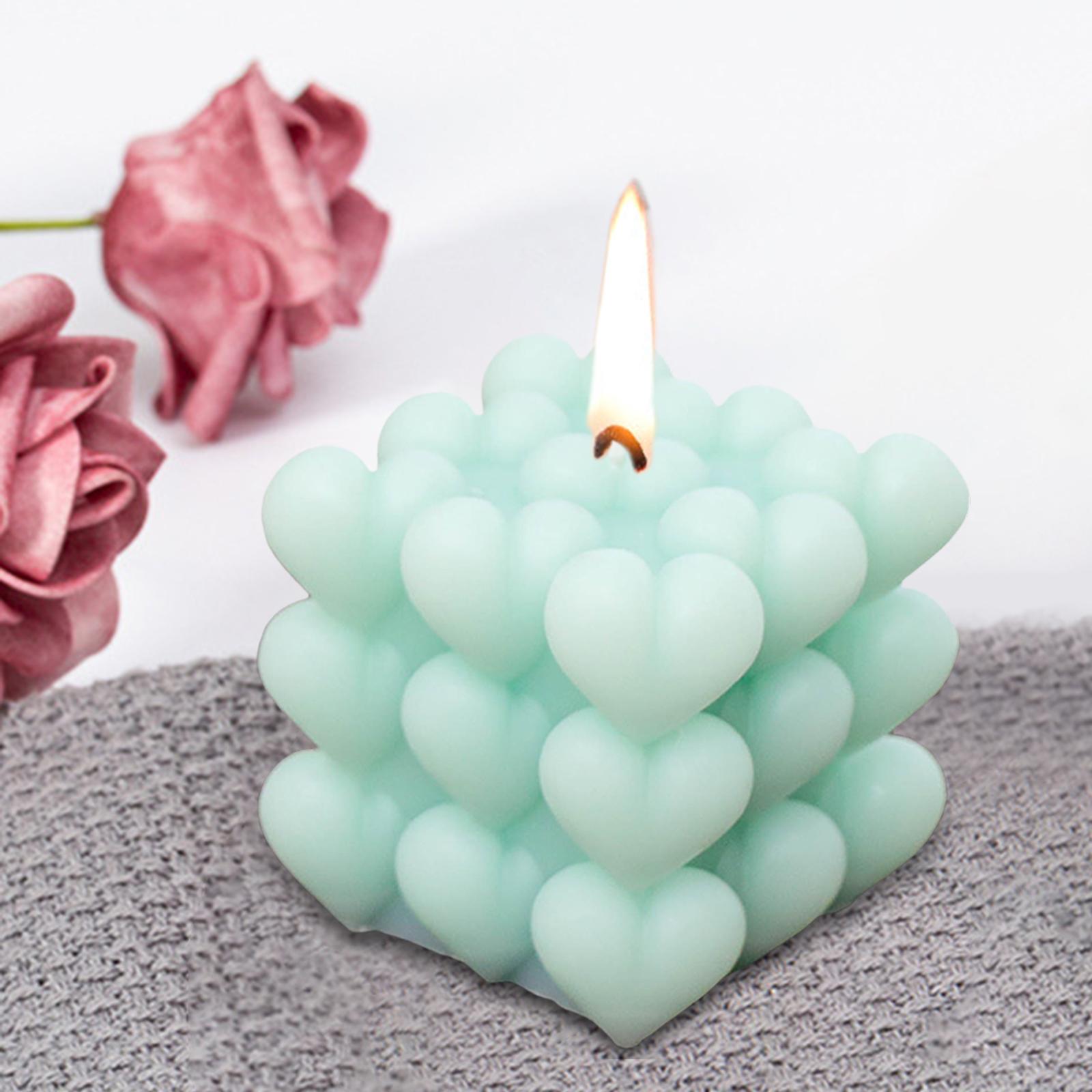 Bubble Cube Candle Aromatherapy Candle ,6.5x6.5x7cm Women Gift Green