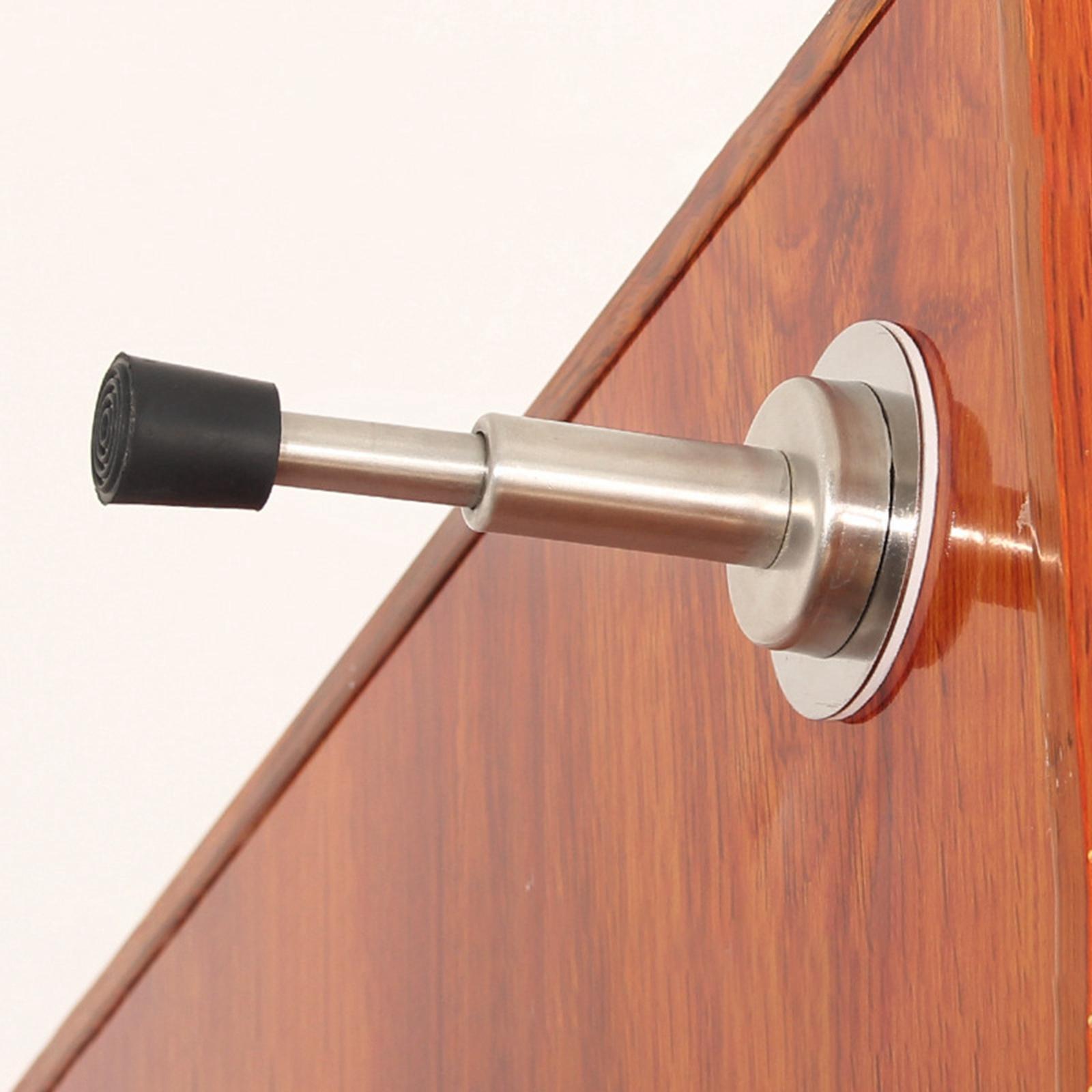 Door Stopper Wall Protector Stainless Steel with Rubber Buffer Adhesive