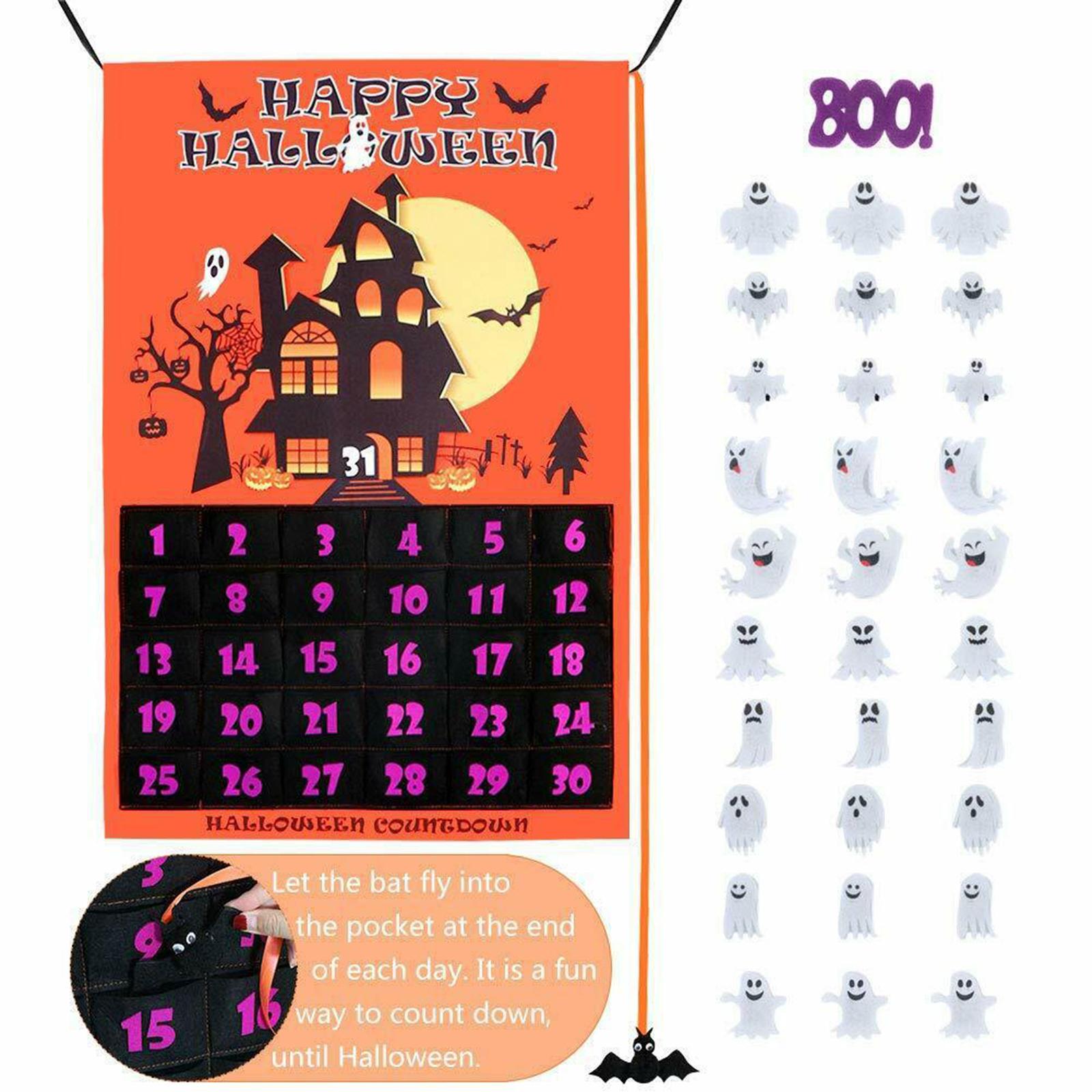 Halloween Advent Calendar Horror Figures for Wall Classroom Birthday Gifts
