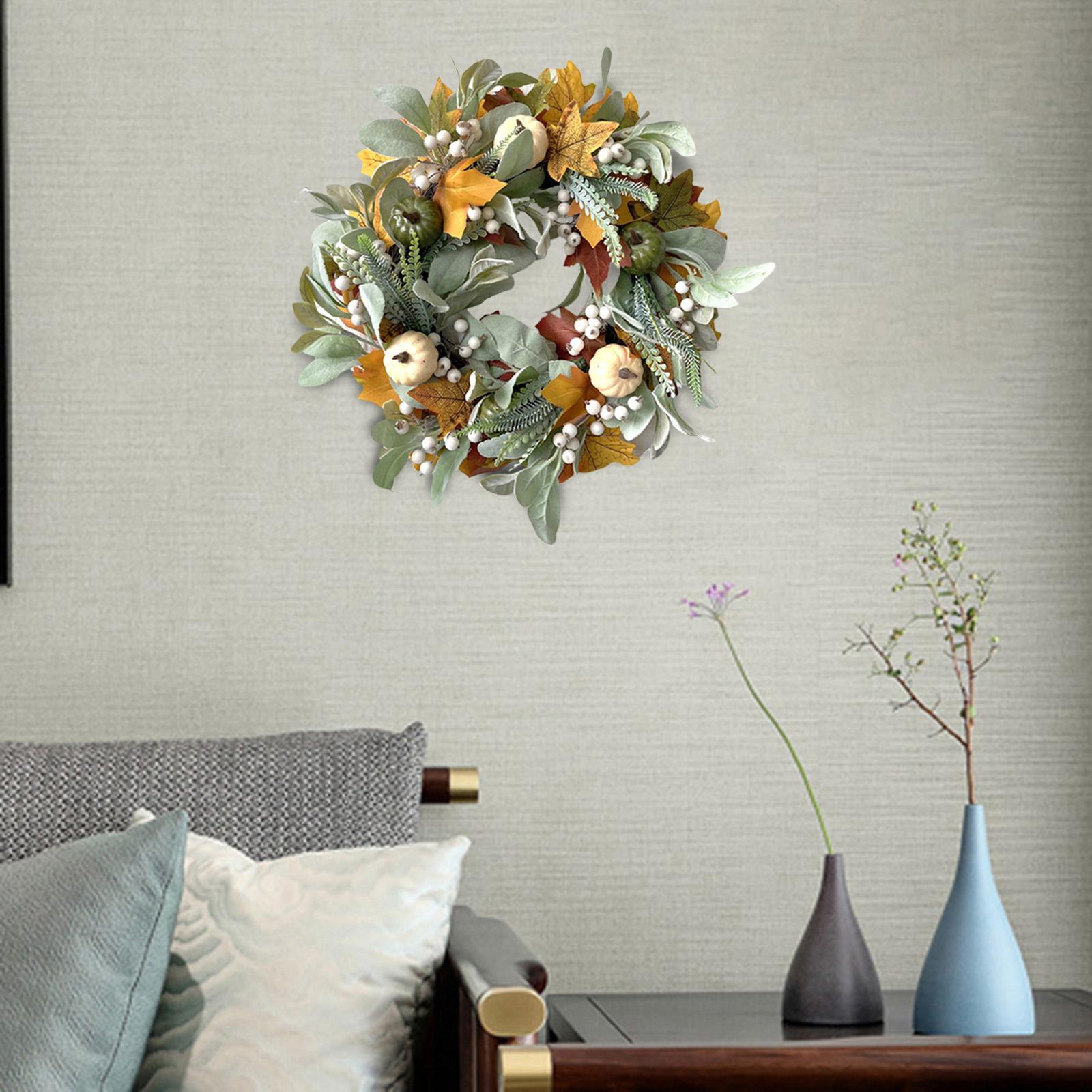 Artificial Fall Pumpkin Wreath Photo Props Garland for Wall