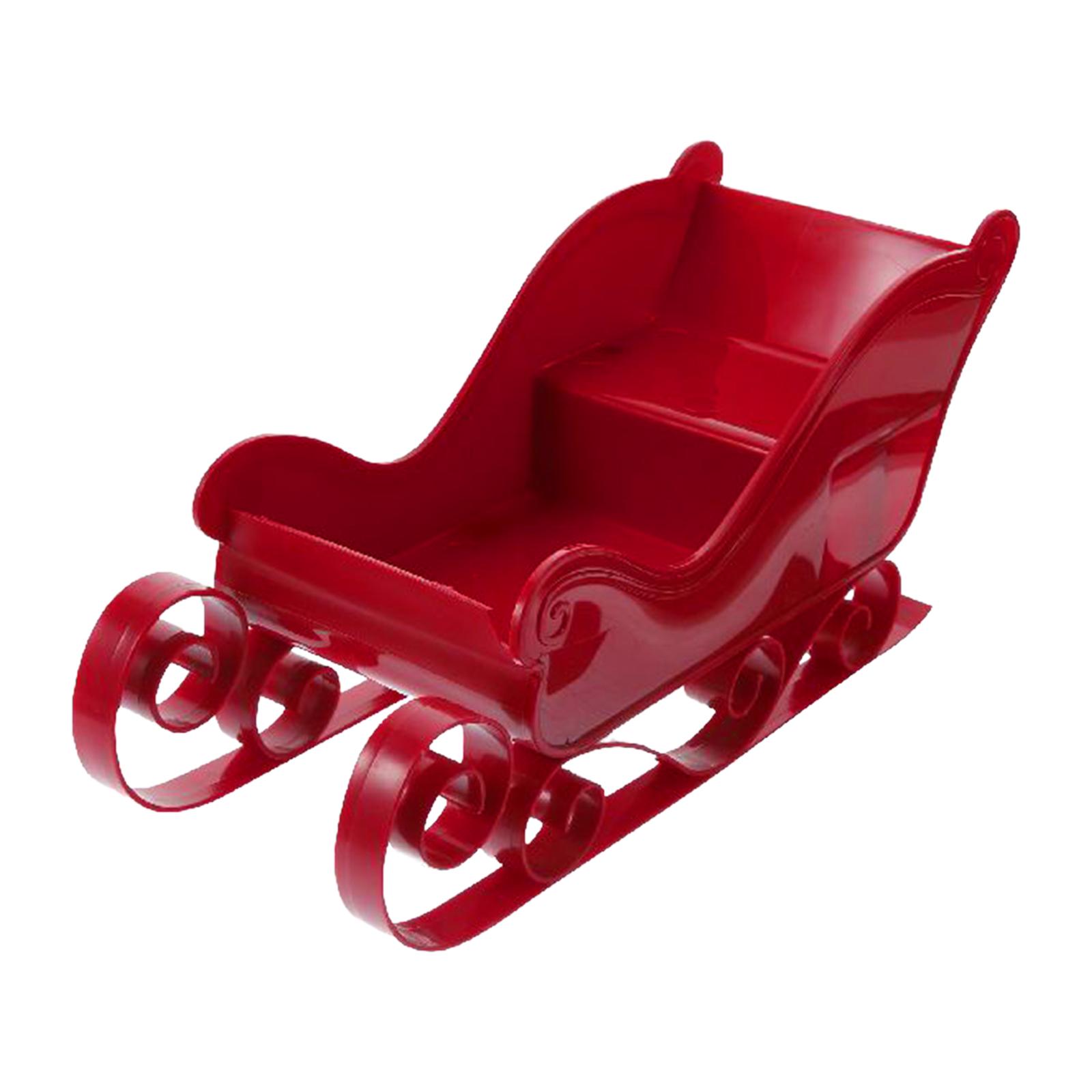 Santa Sleigh Figurine Red