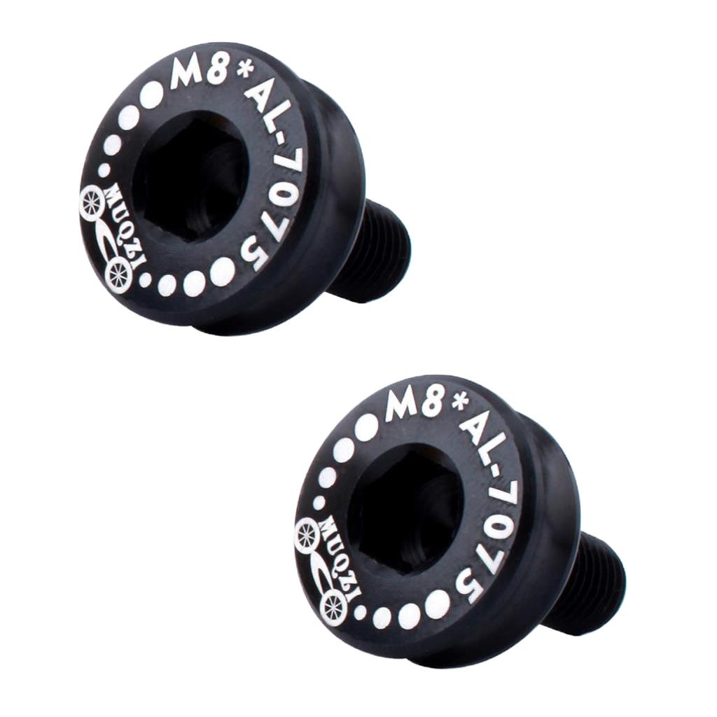 2 Pieces 7075 Aluminum Alloy Bike Bottom Bracket Waterproof Screws Black