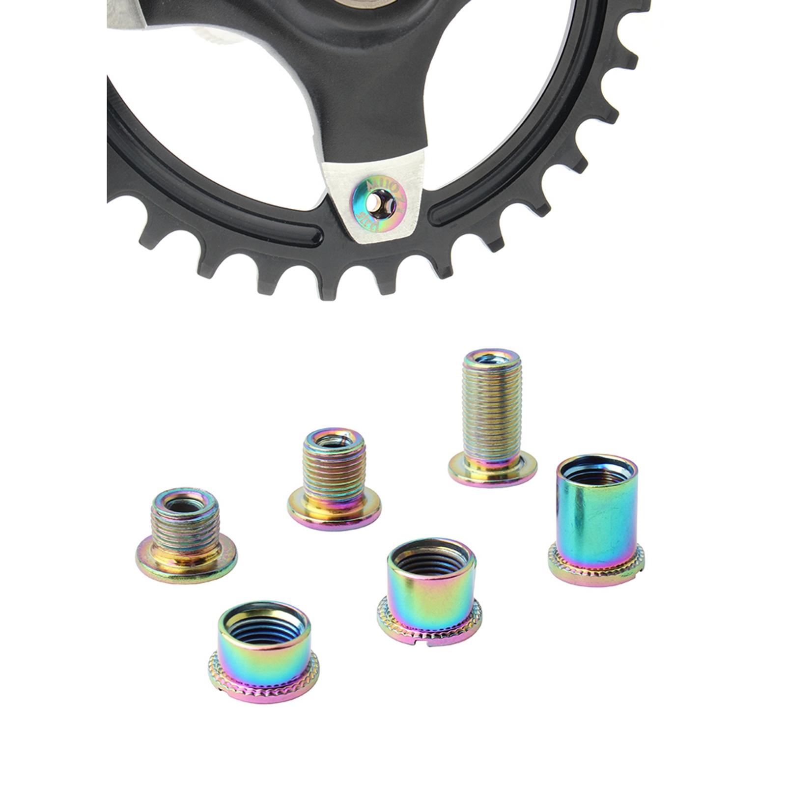 2x5pcs/pack Crankset Bolts Chainring Bolts & Nuts Screw Hardware A-Triple Disc