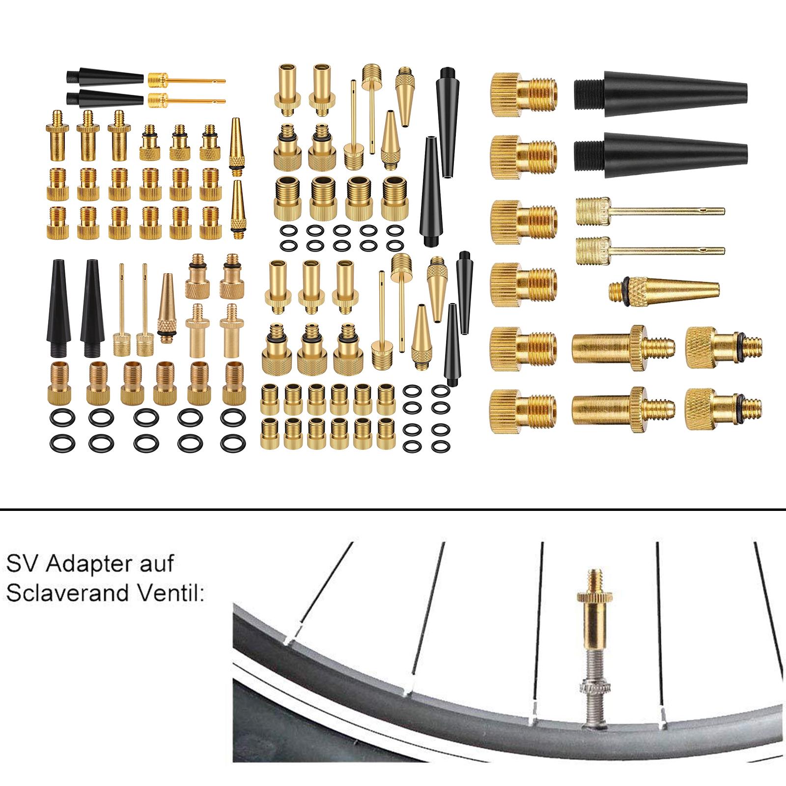 BRASS ADAPTOR PRESTA SCHRADER BICYCLE VALVE CONVERTER BIKE PUMP 15pcs