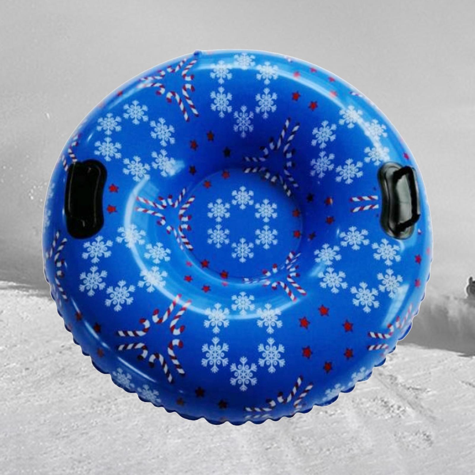 Inflatable Snow Tube Heavy Duty with Reinforced Handle Durable Sled 120cm