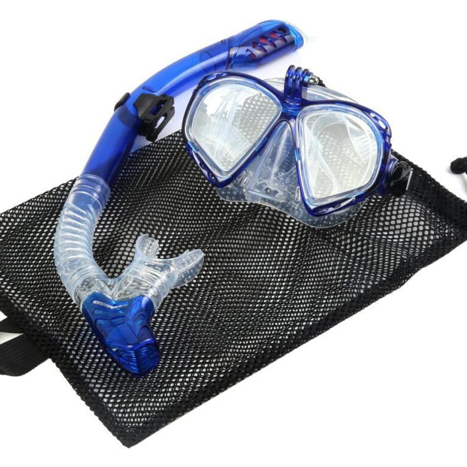 Snorkeling Glasses Scuba Diving Snorkel Goggles Snorkel Mask Blue Clear