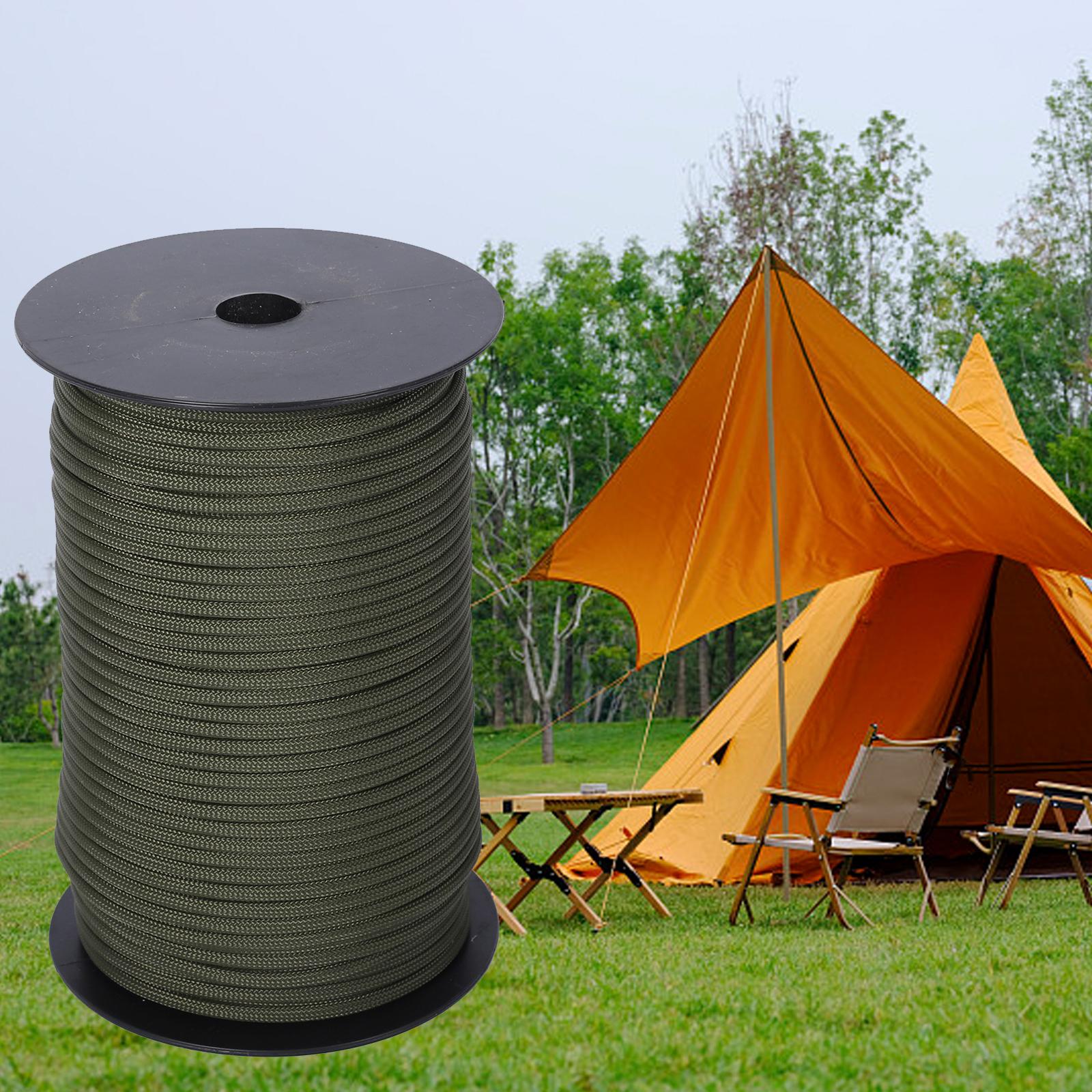 4mm Paracord Camping Rope Survival tent Accessory Camping Dark Green 