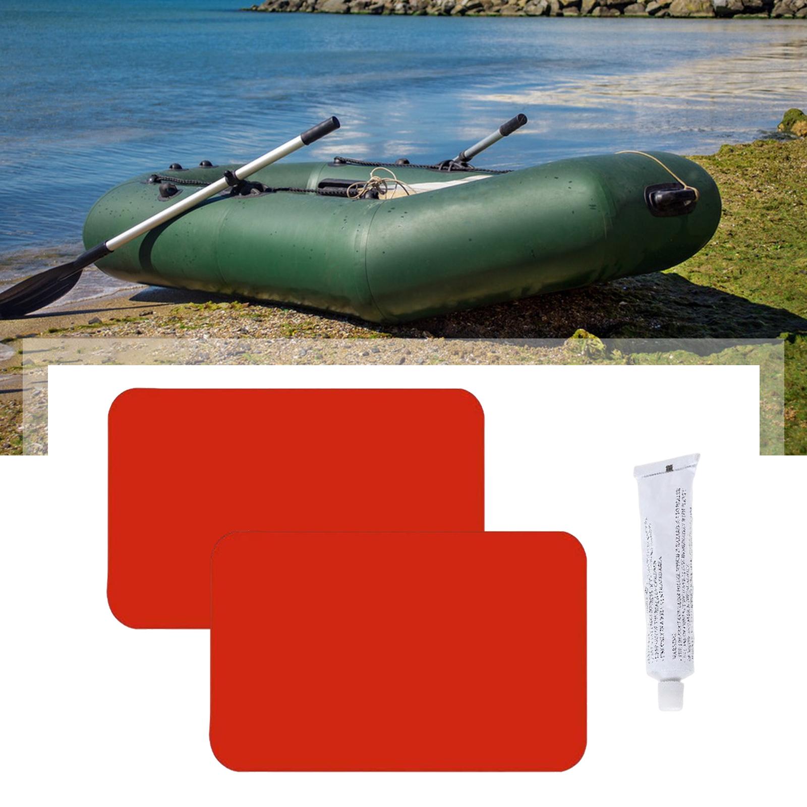 Inflatable Boat Repair Kit Kayak PVC Repair Patches for Rubber Boat Tents Red