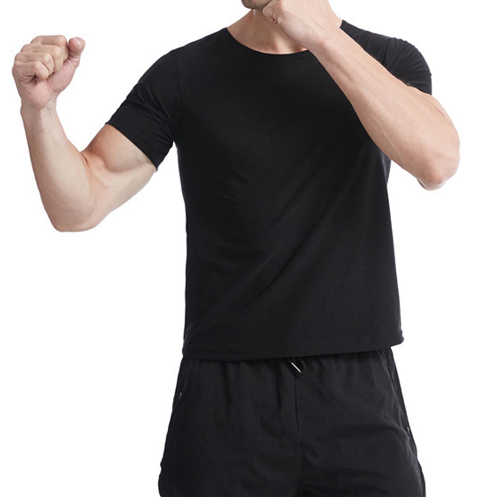 Mens Sauna Vest Workout Shirt Burner Shapewear Mens Heat Trapping Sweat Vest Argent S/M