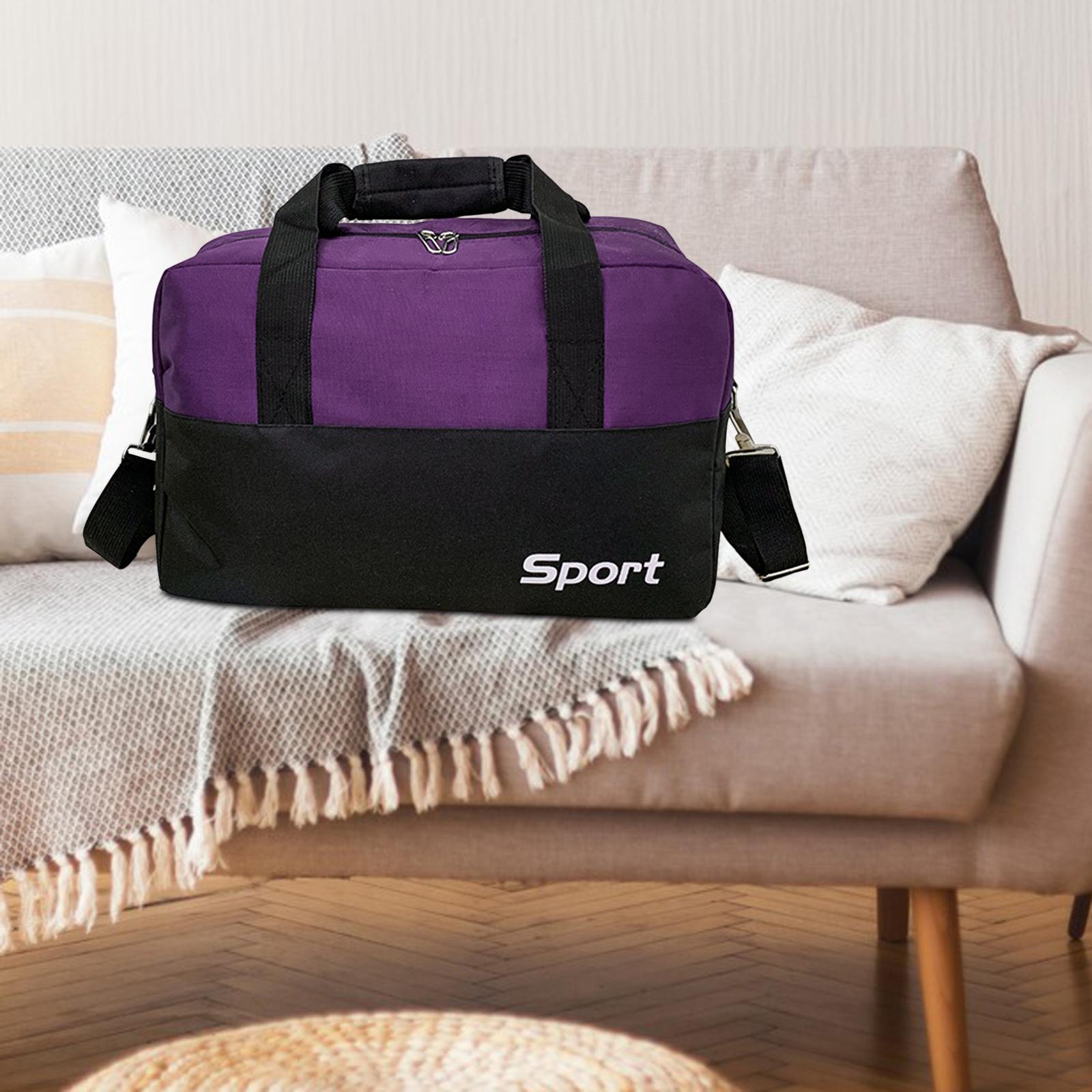 Women Gym Bag Nylon Durable Overnight Weekender Bag for Workout Sports Violet
