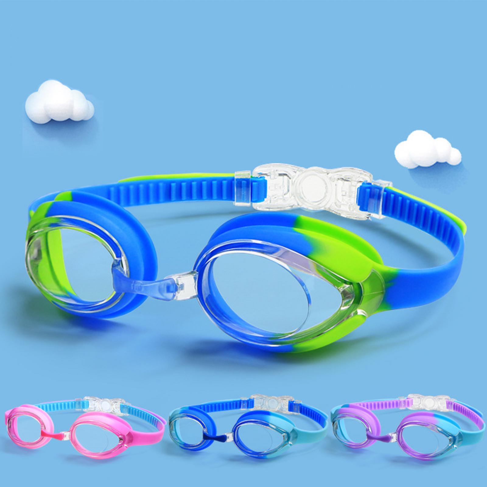 Swimming Goggles Comfortable No Leaking Clear Vision Boys Girls Swim Goggles Clear and Navy