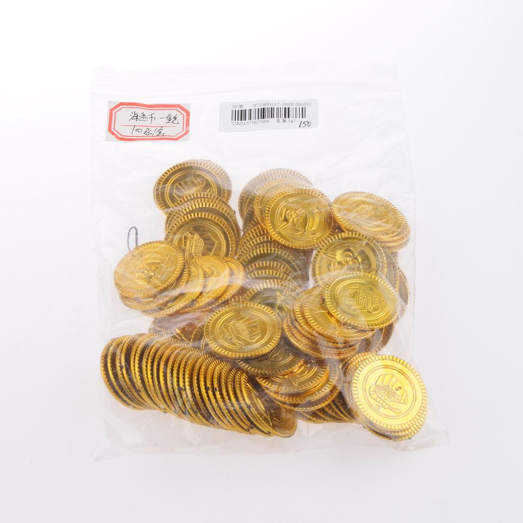 Plastic Pirate Gold Play Toy Coins Birthday Party Favors Pinata Money Coin
