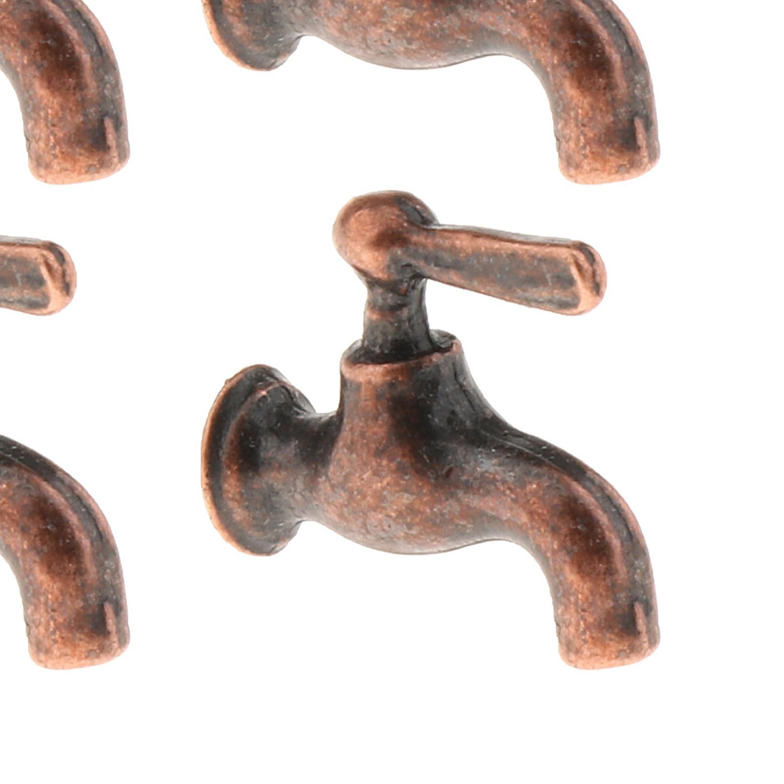 2x4x 1: 12 Dollhouse Bathroom Faucets Bath Shower Faucet Copper