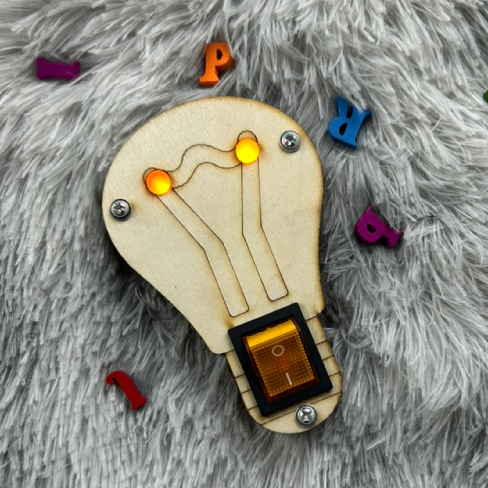 Toddlers Busy Board Material with LED Switch Classroom for Toddlers yellow