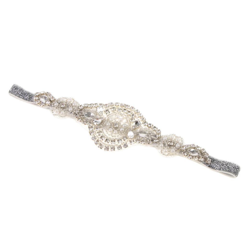 1920s Flapper Feather Headband Women 20s Accessories Bridal Headpiece  White Pearl