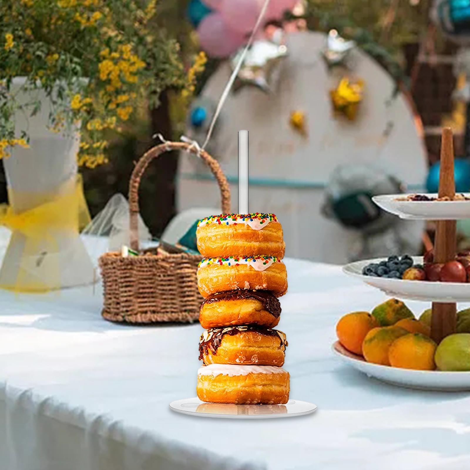 Donut Stand Stable Clear Bagel Display for Wedding Engagement Birthday round