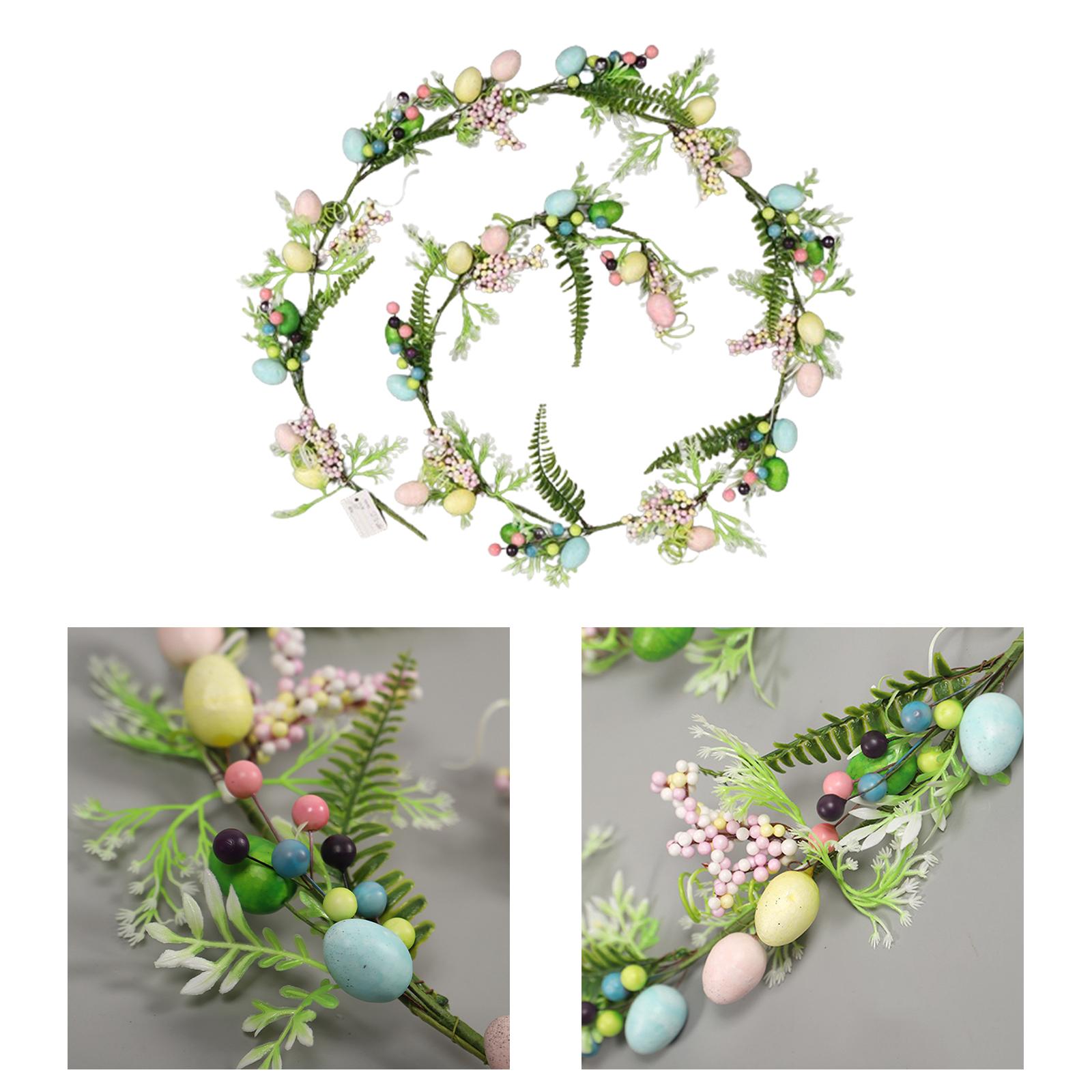 Easter Egg Garland with Easter Eggs Spring Garland for Kitchen Mantels