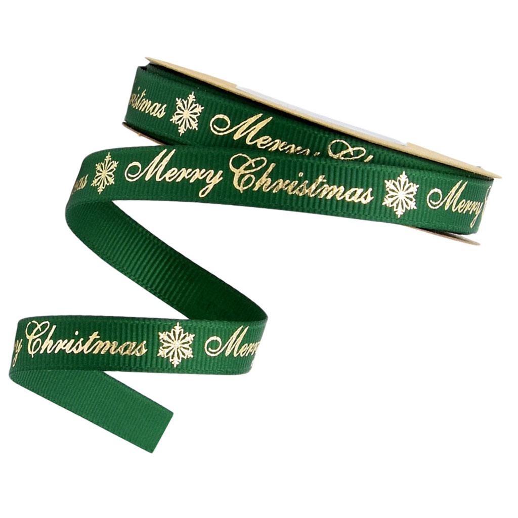 10 Yards Christmas Gilding Ribbon DIY Crafts Gifts Case Wrapping Strap Green