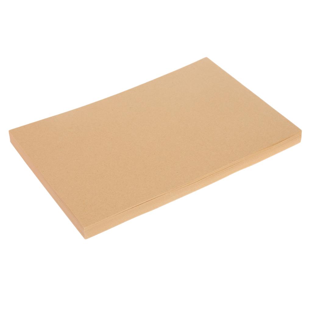 Blank DIY Handwritten A4 Ktaft Paper Message Card Greeting Card 100 Pieces