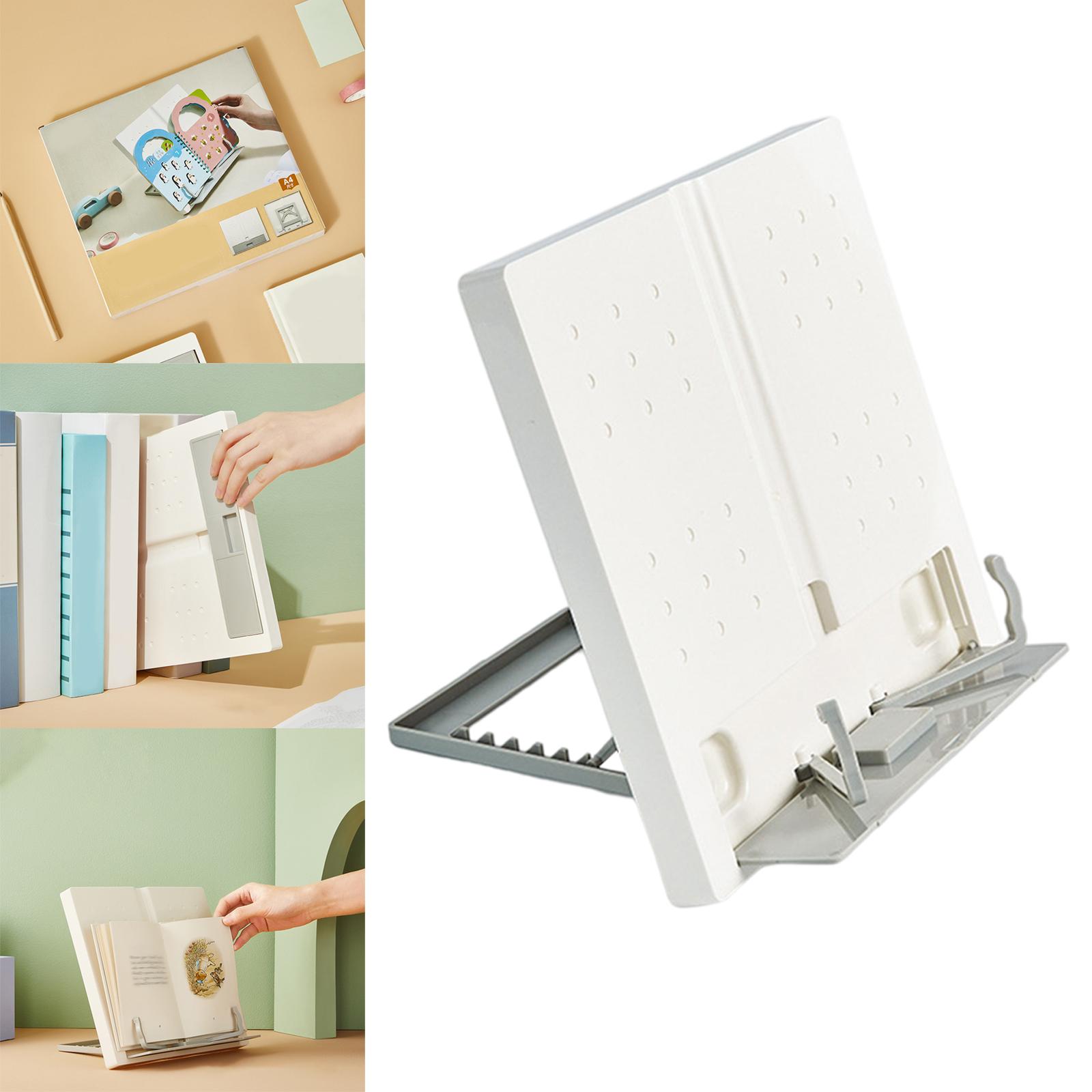 Adjustable Book Stand Sturdy Desk Reading Holder for Textbooks Music Recipes