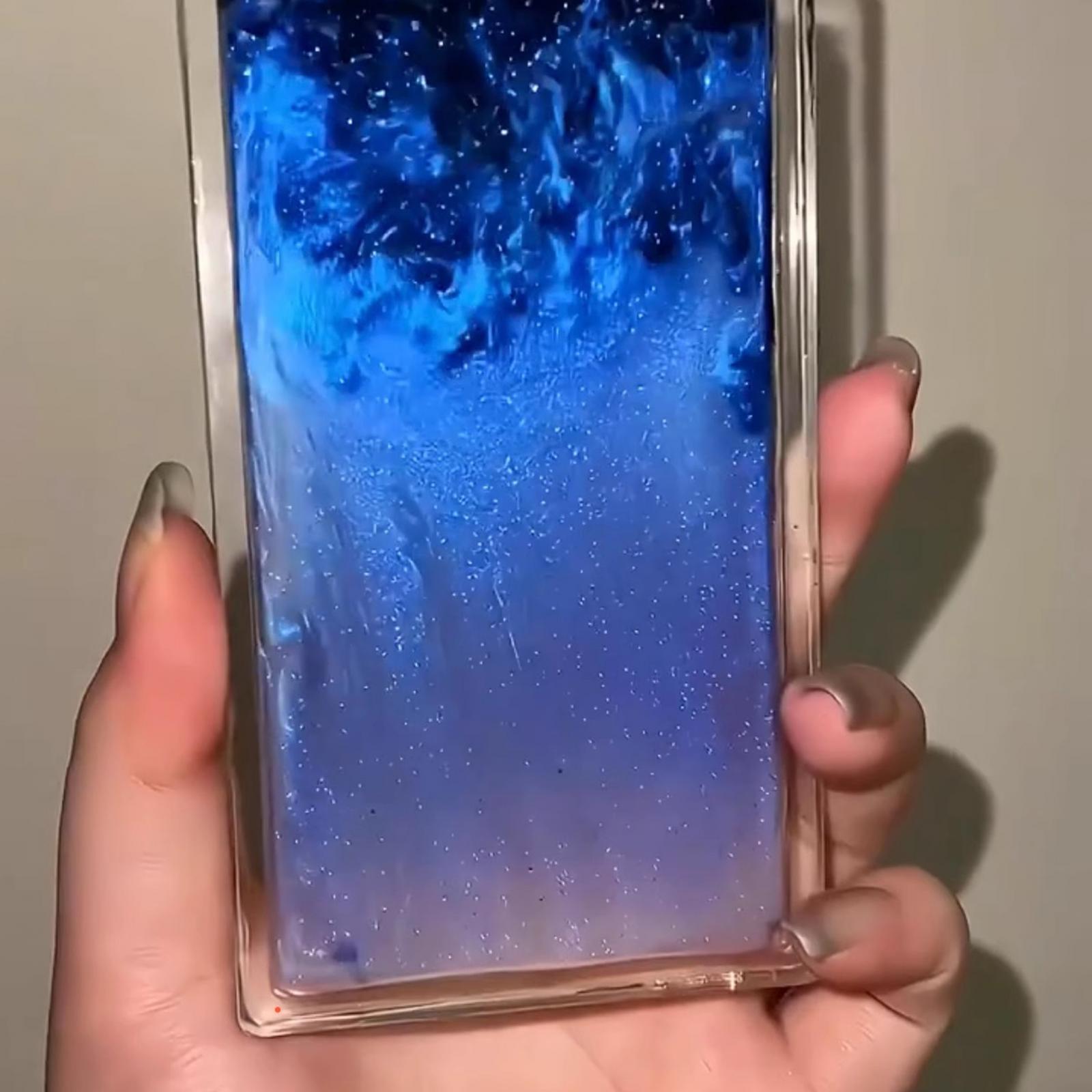 4Pcs DIY Acrylic Quicksand Plates Holiday Festive Home DIY Liquid Quicksand 15cmx10cm