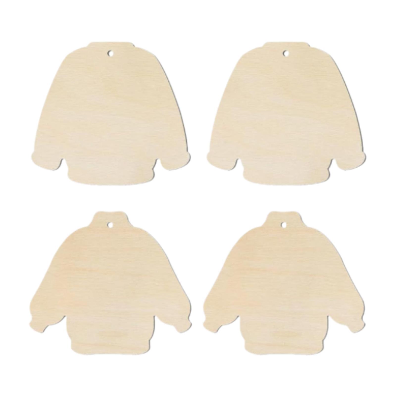 Wooden Sweater Cutouts 40Pcs