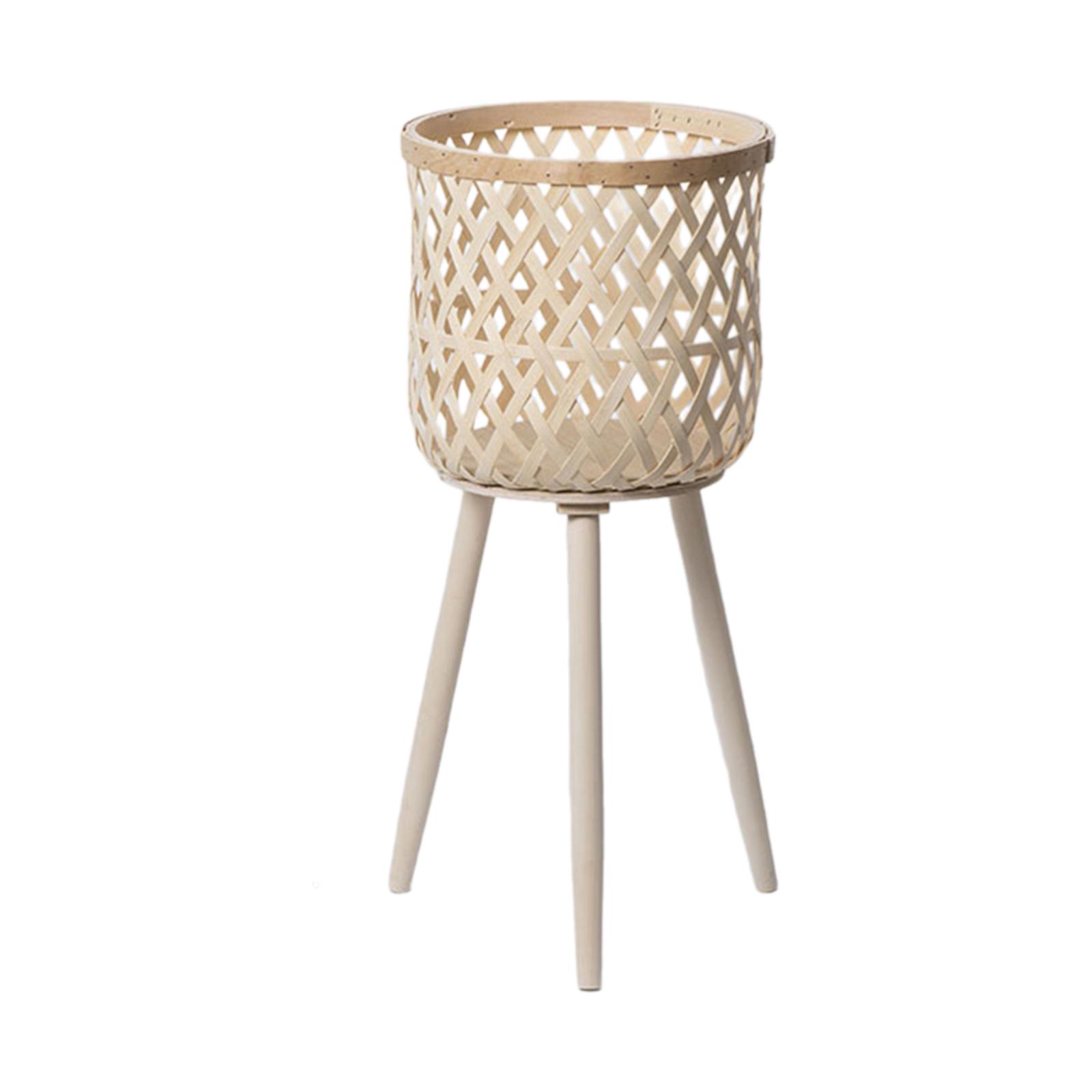 Rattan Basket Floor Planter Beige 61x27.5cm