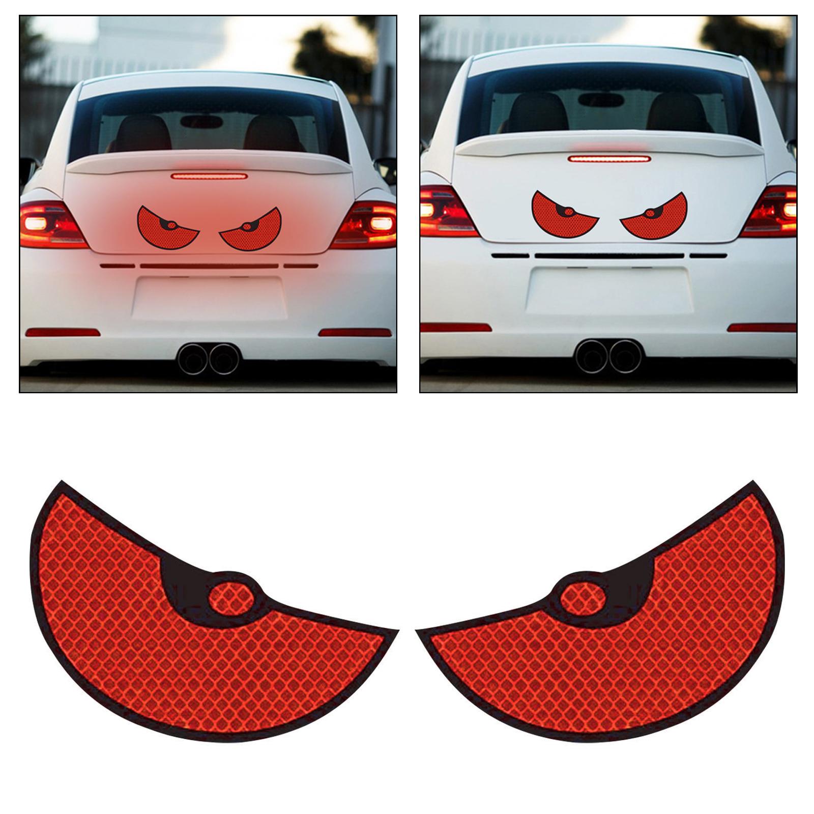 Big Eyes Car Sticker Cute Split Air Conditioning Sticker for Car Window Bike red