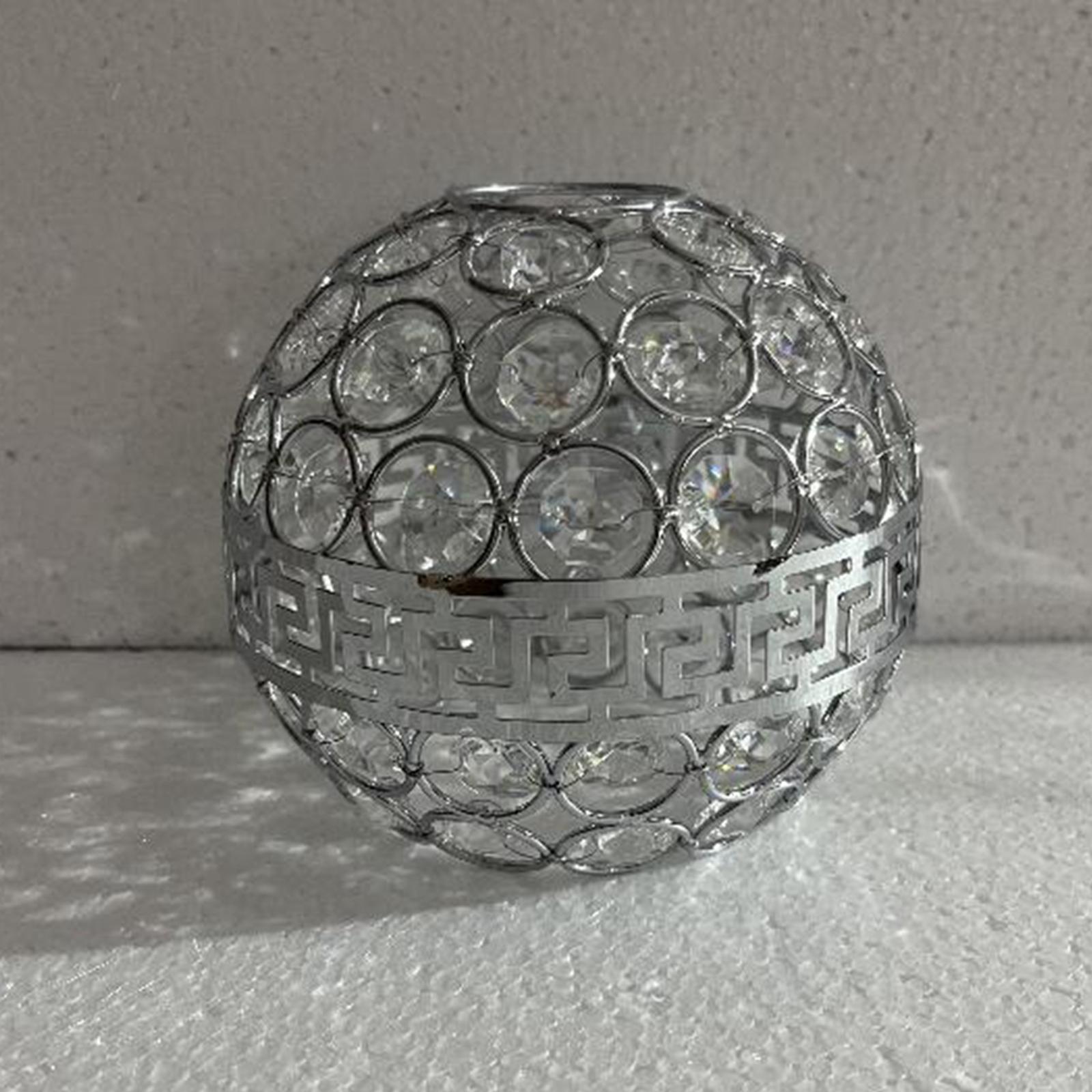Artificial Crystal Lampshade Hollow Shadow Replacement Cover Round Lampshade
