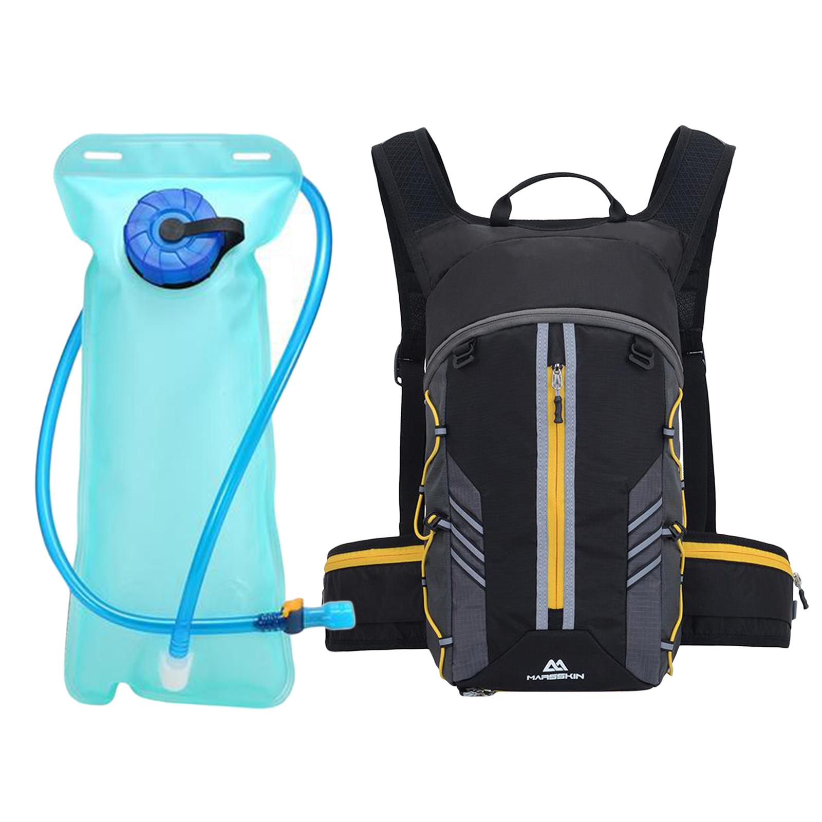 Lightweight Running Backpack Breathable Adjustable Hydration Pack Yellow