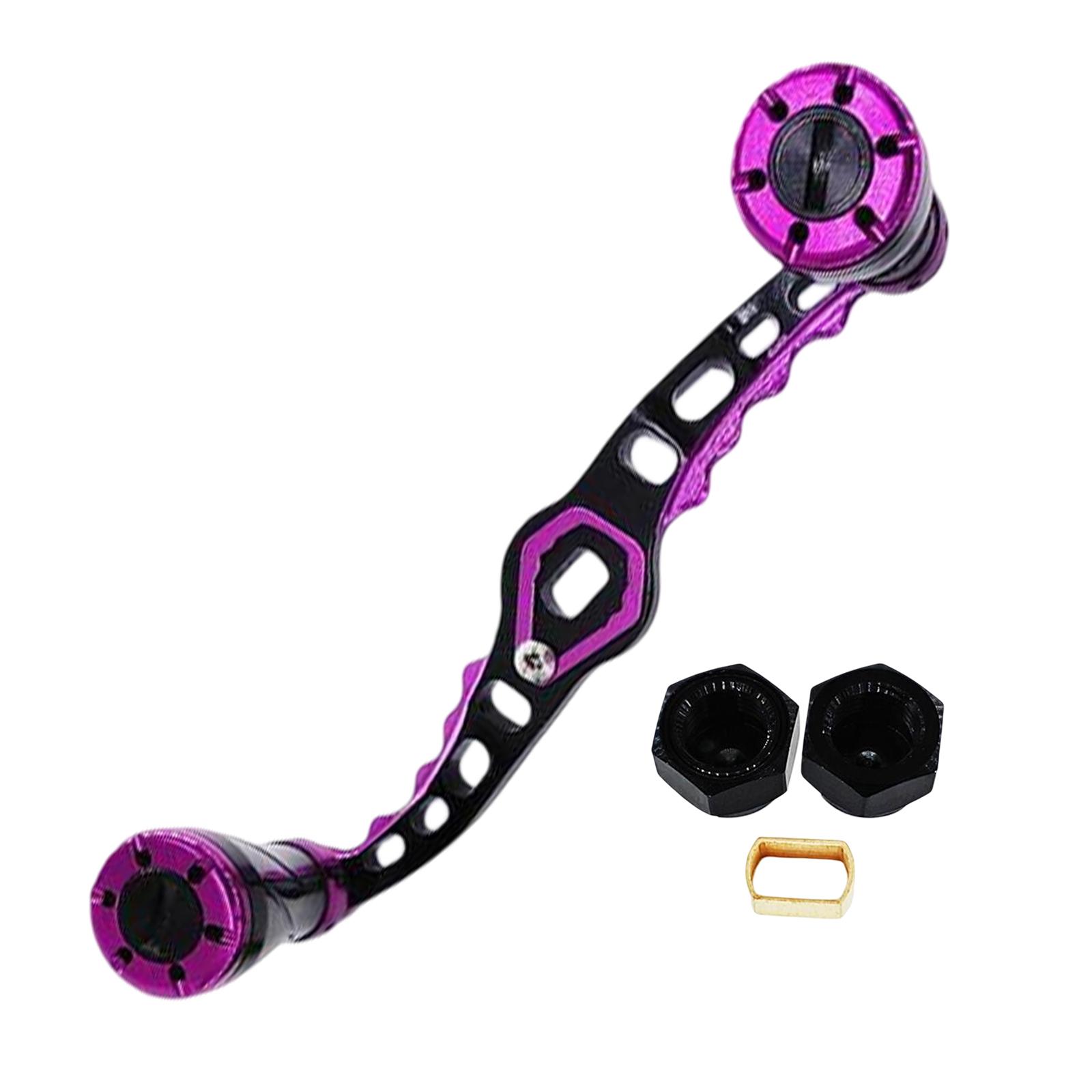 Fishing Reel Handle DIY Accessories Control Easily Professional Efficient Black Purple