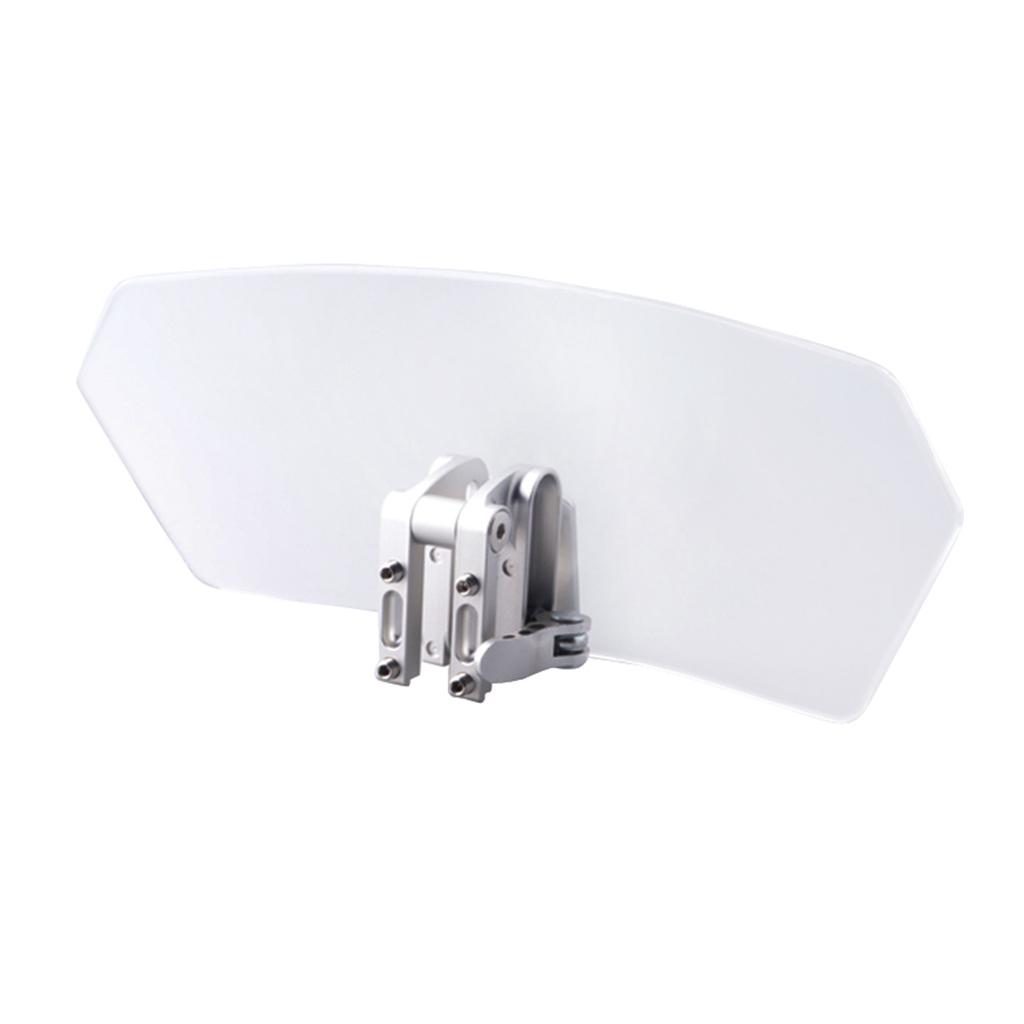Universal Motorcycle Clip On Wind Deflector Windshield Windscreen Clear